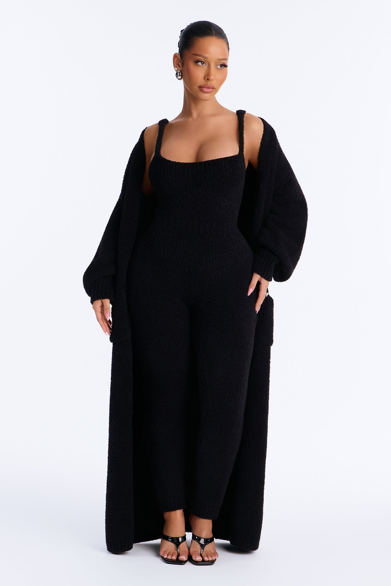 Living In It Jumpsuit Set - Black