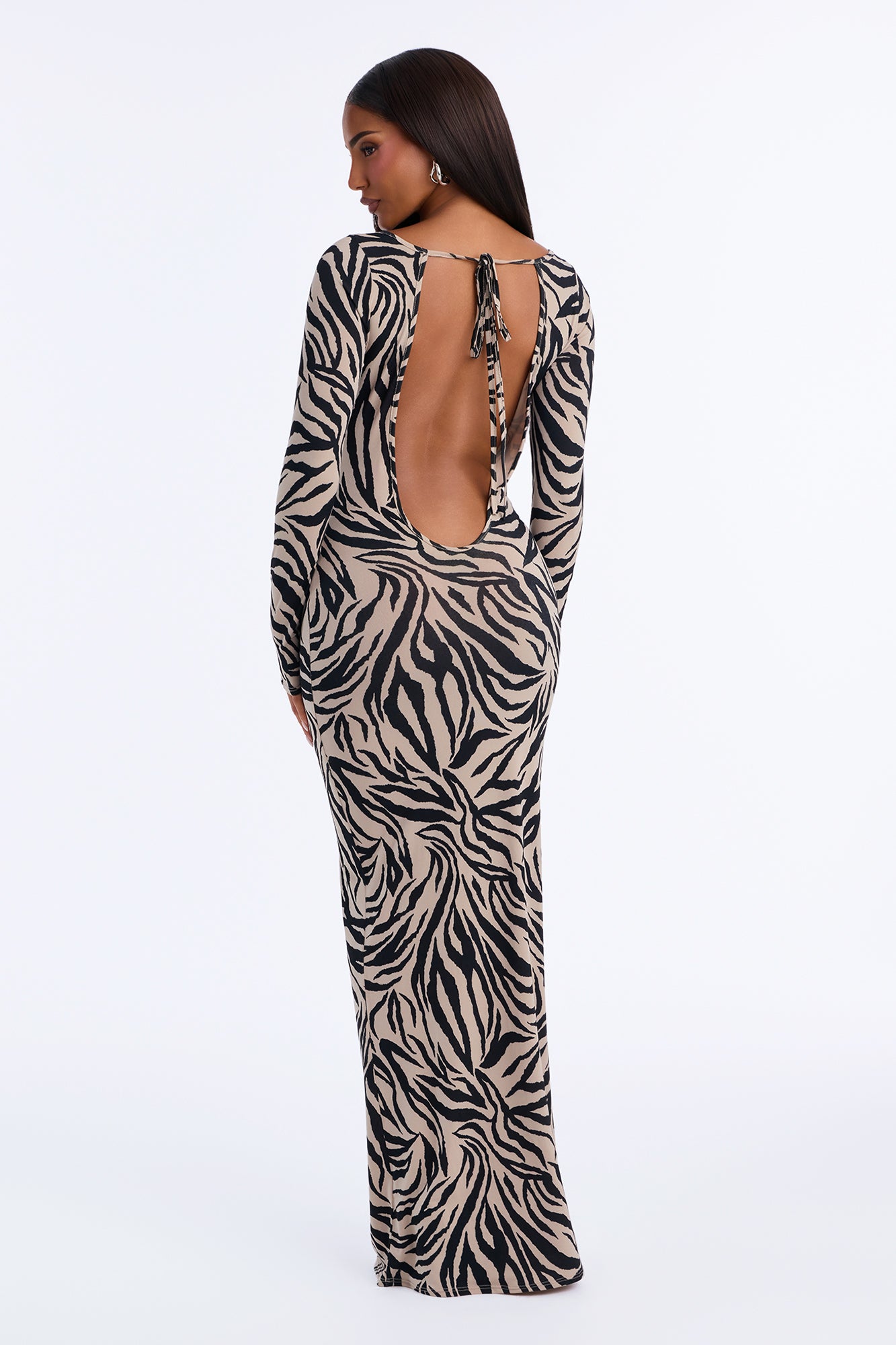 All Talk Keyhole Maxi Dress - Black/combo