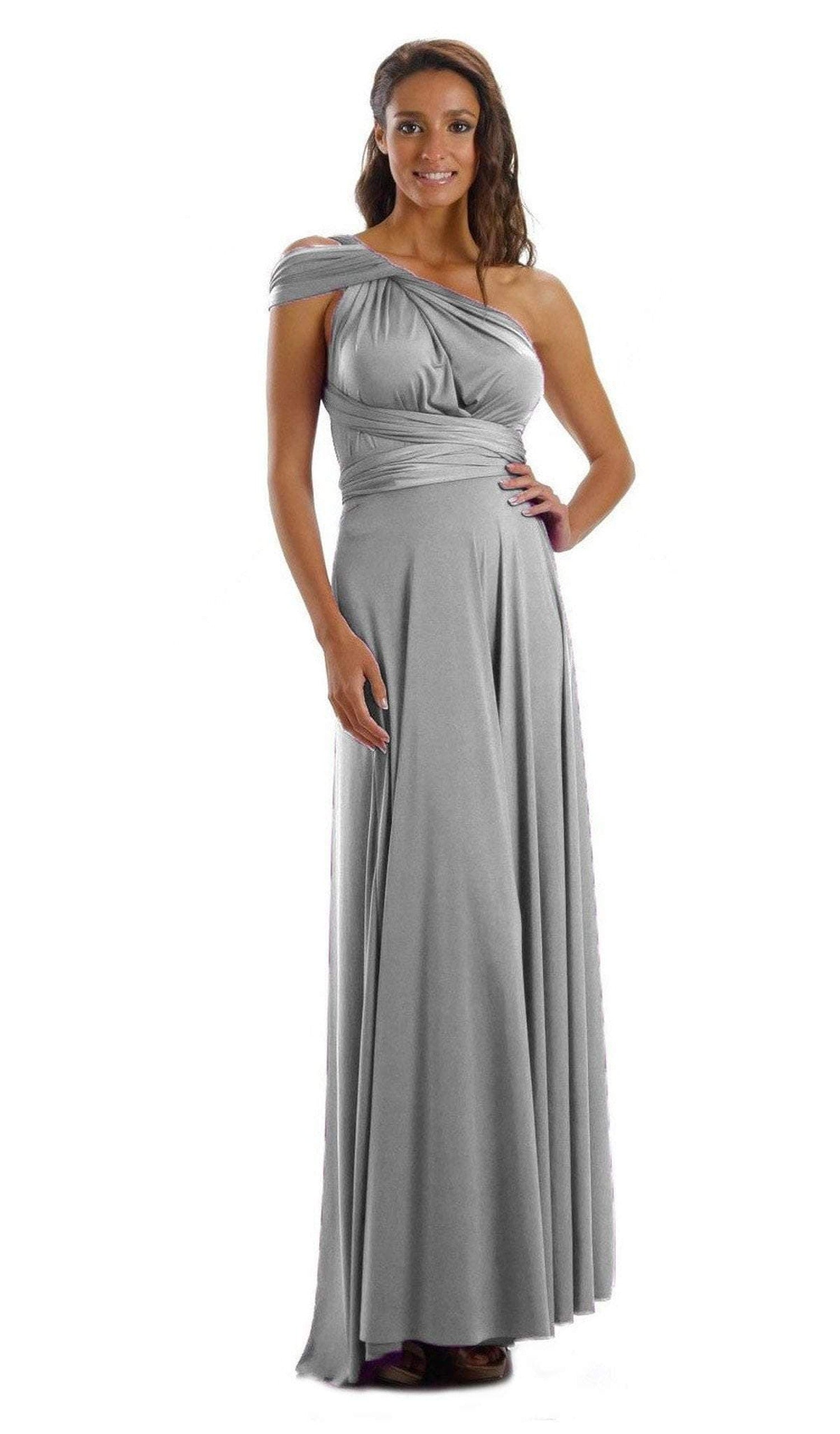 Poly USA - 7022 Twist and Tie Long Convertible Jersey Dress