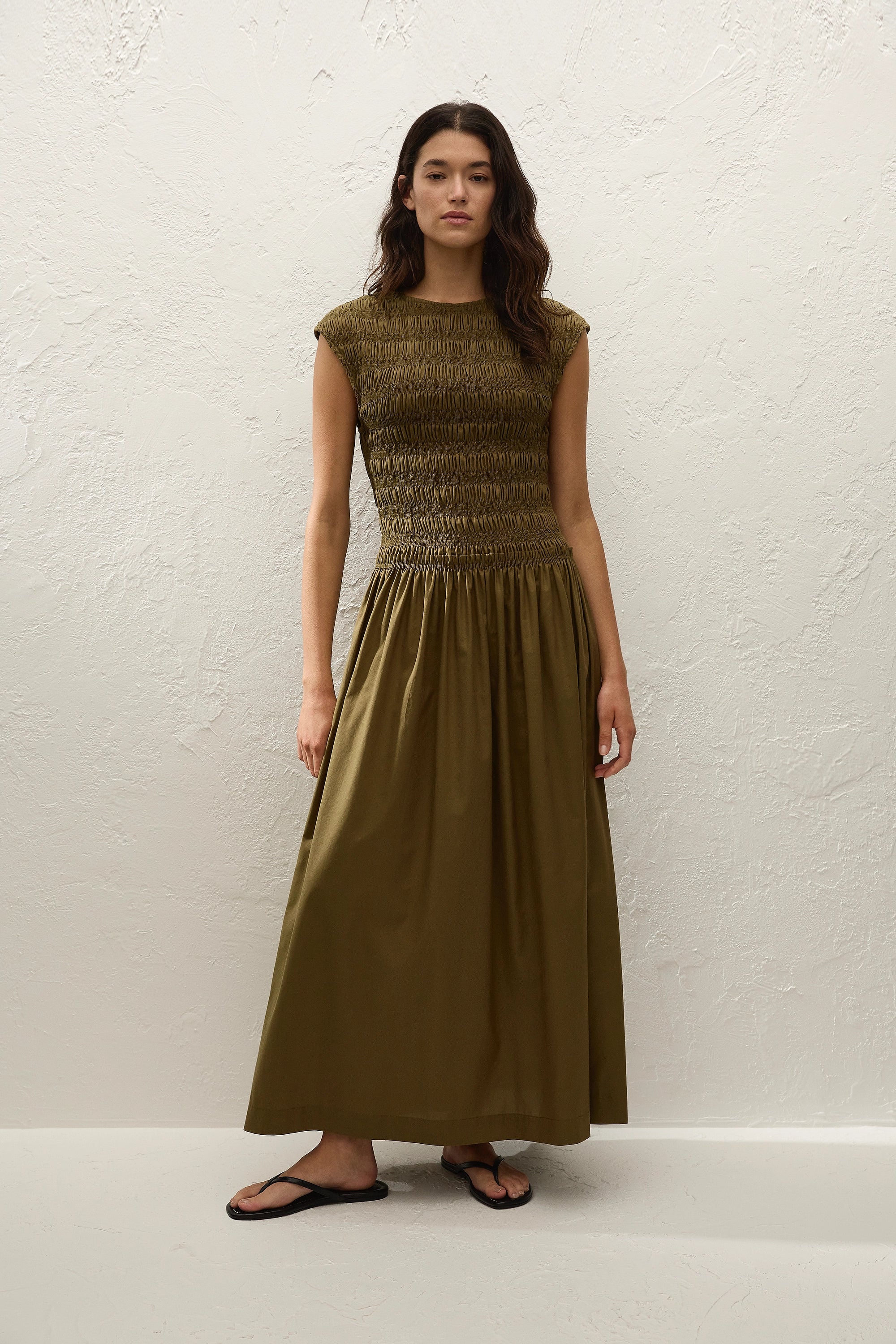 Ale Midi Dress Olive - Final Sale