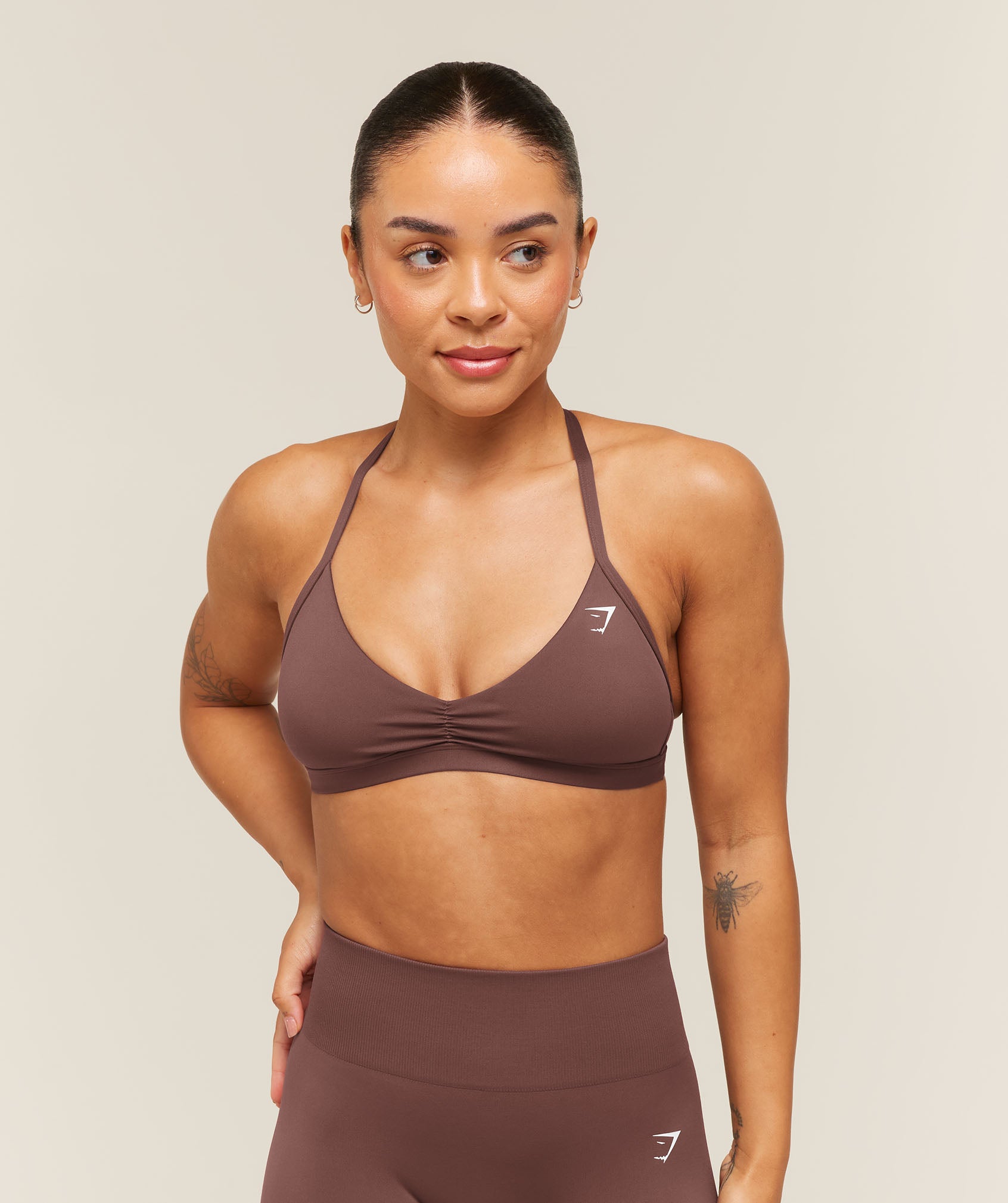 Gymshark Minimal Sports Bra 2.0 - Espresso Brown