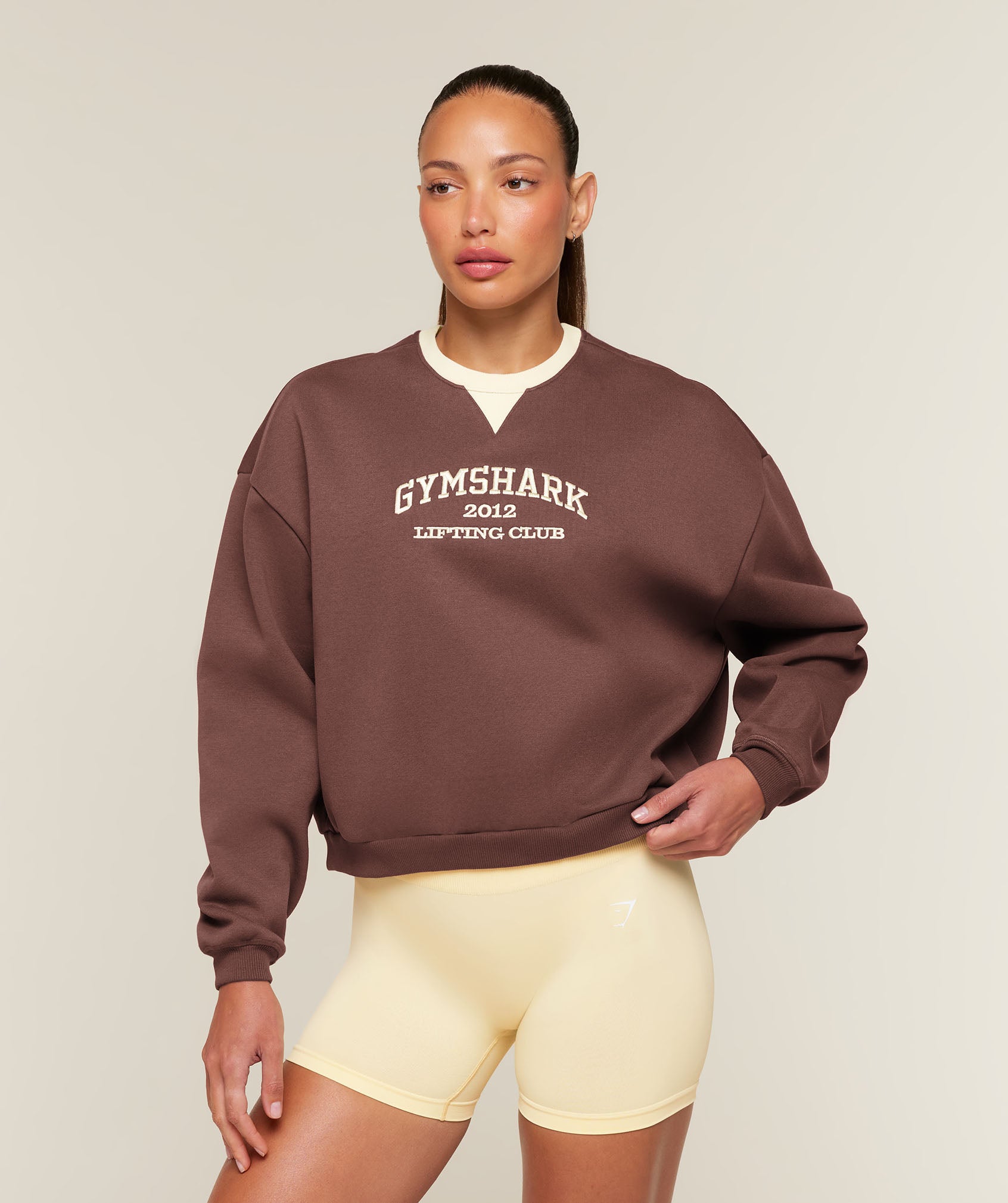 Gymshark Cosy Luxe Campus Sweatshirt - Espresso Brown
