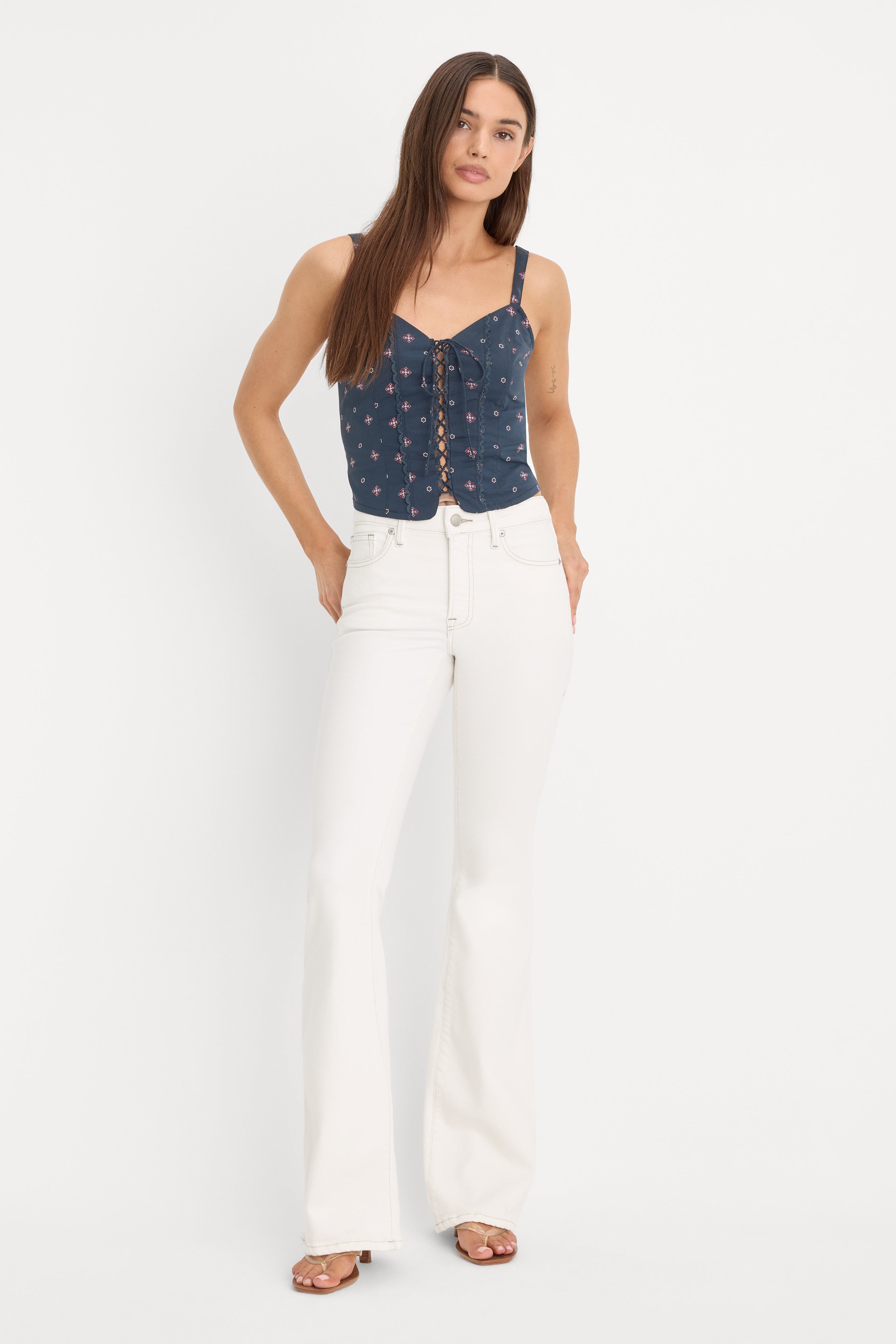 DOLLY JOLEANS GOOD LEGS FLARE JEANS | VINTAGE WHITE