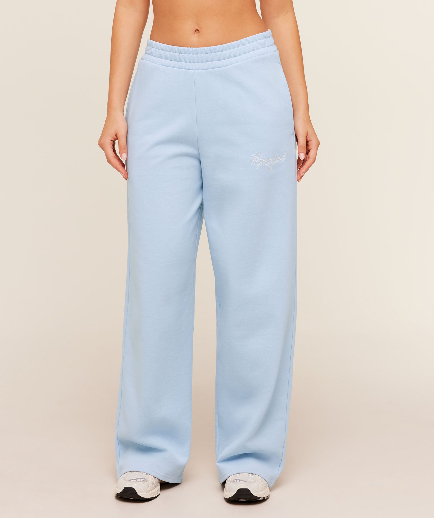 Gymshark Script Embroidery Joggers - Chilled Blue