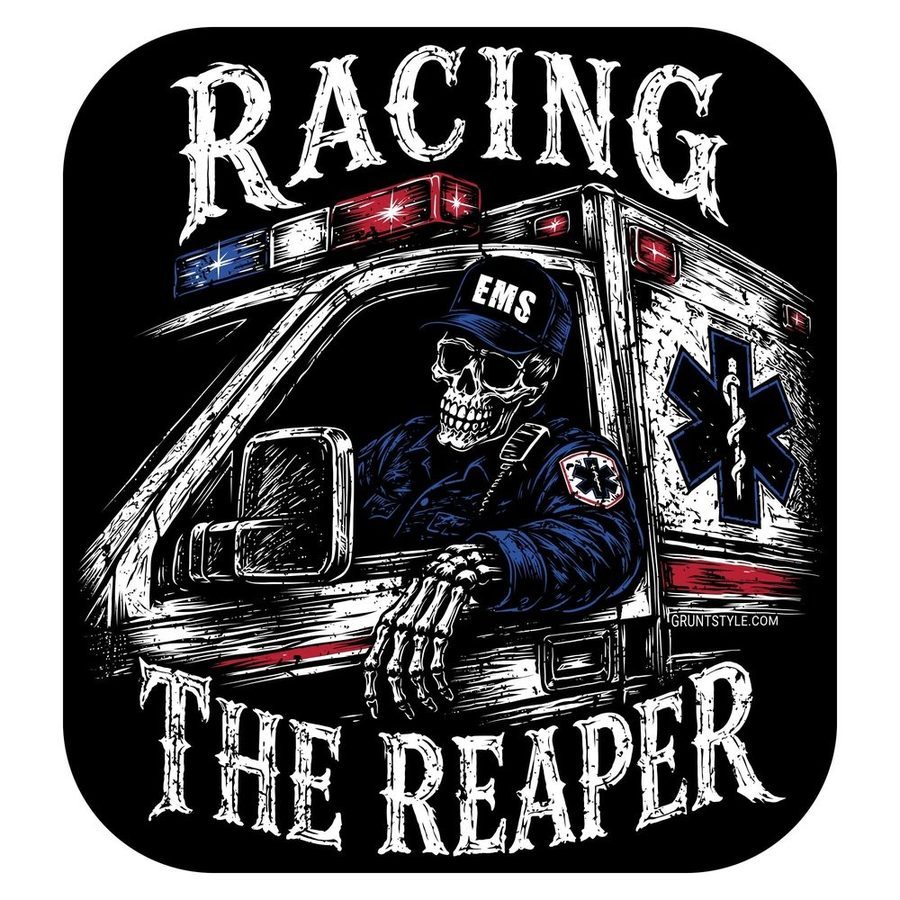 Racing The Reaper Sticker