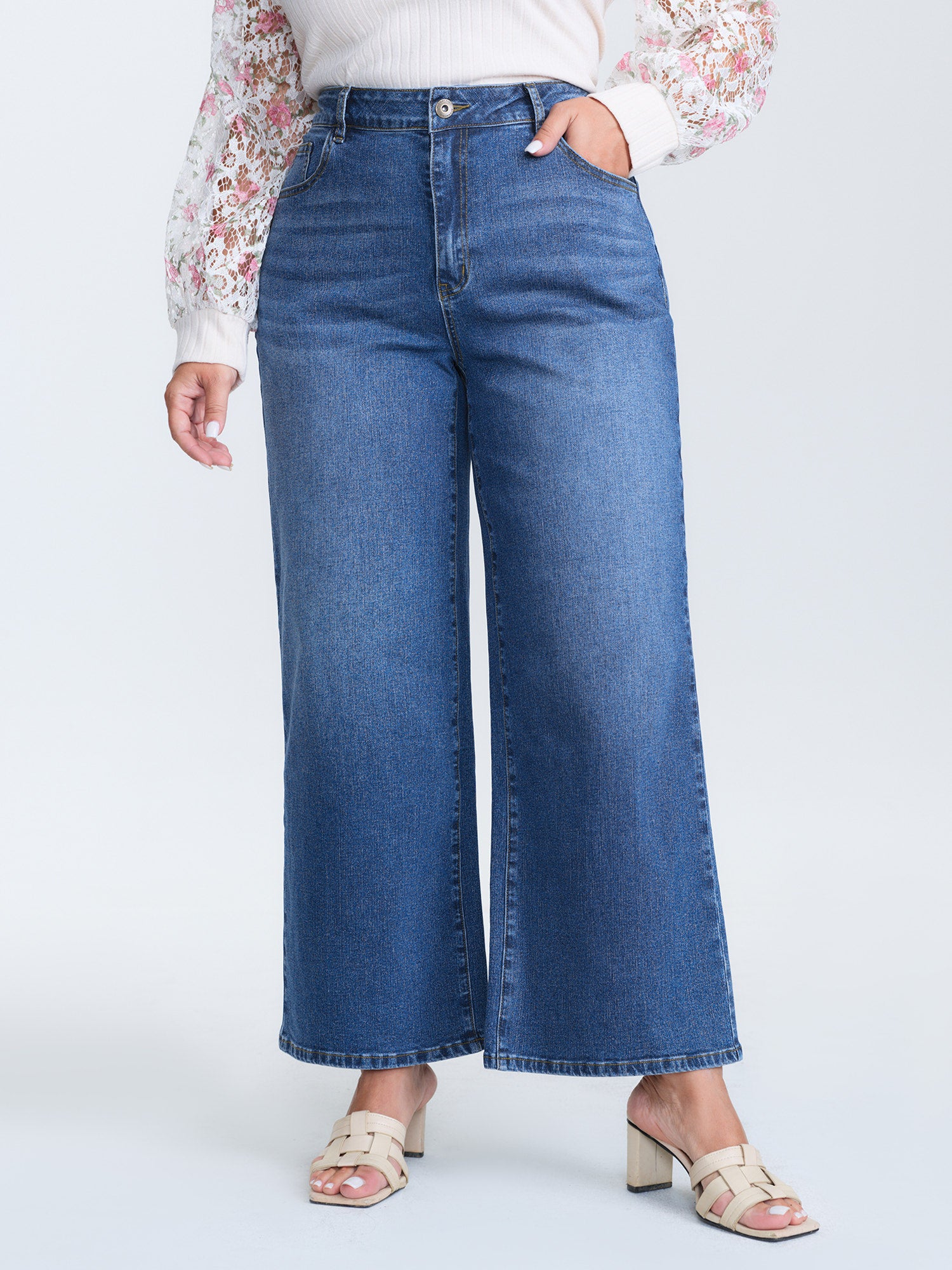 Classic High-Rise Wide-Leg Jeans