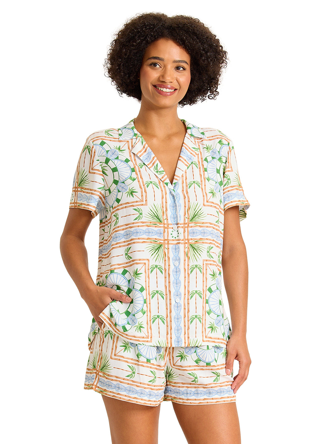 Tommy Bahama Women's Poolside Palms Camp Shirt