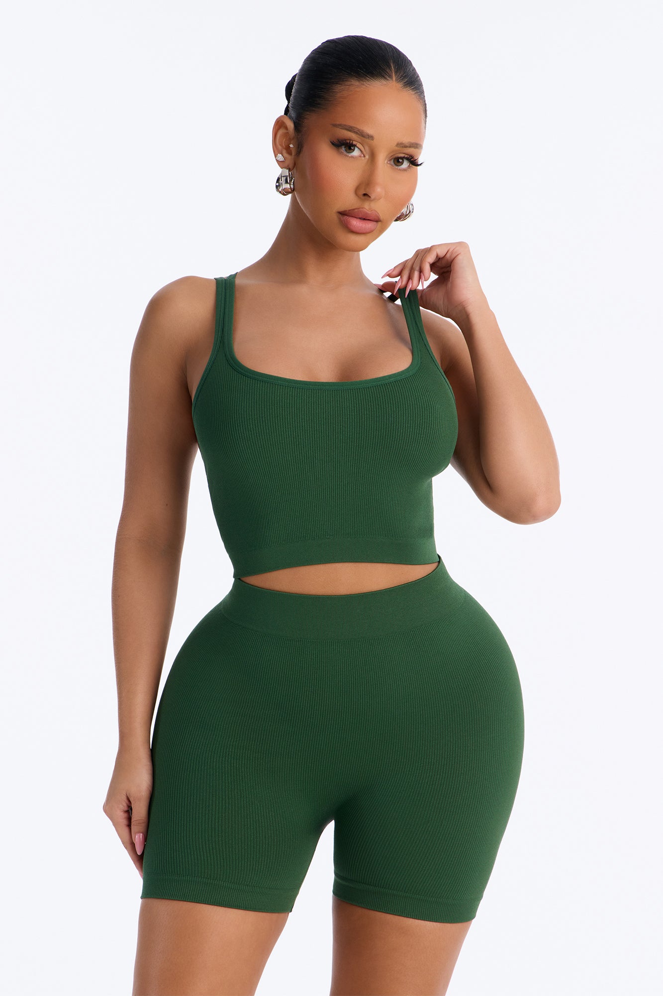 Core Power Seamless Biker Short Set - Hunter