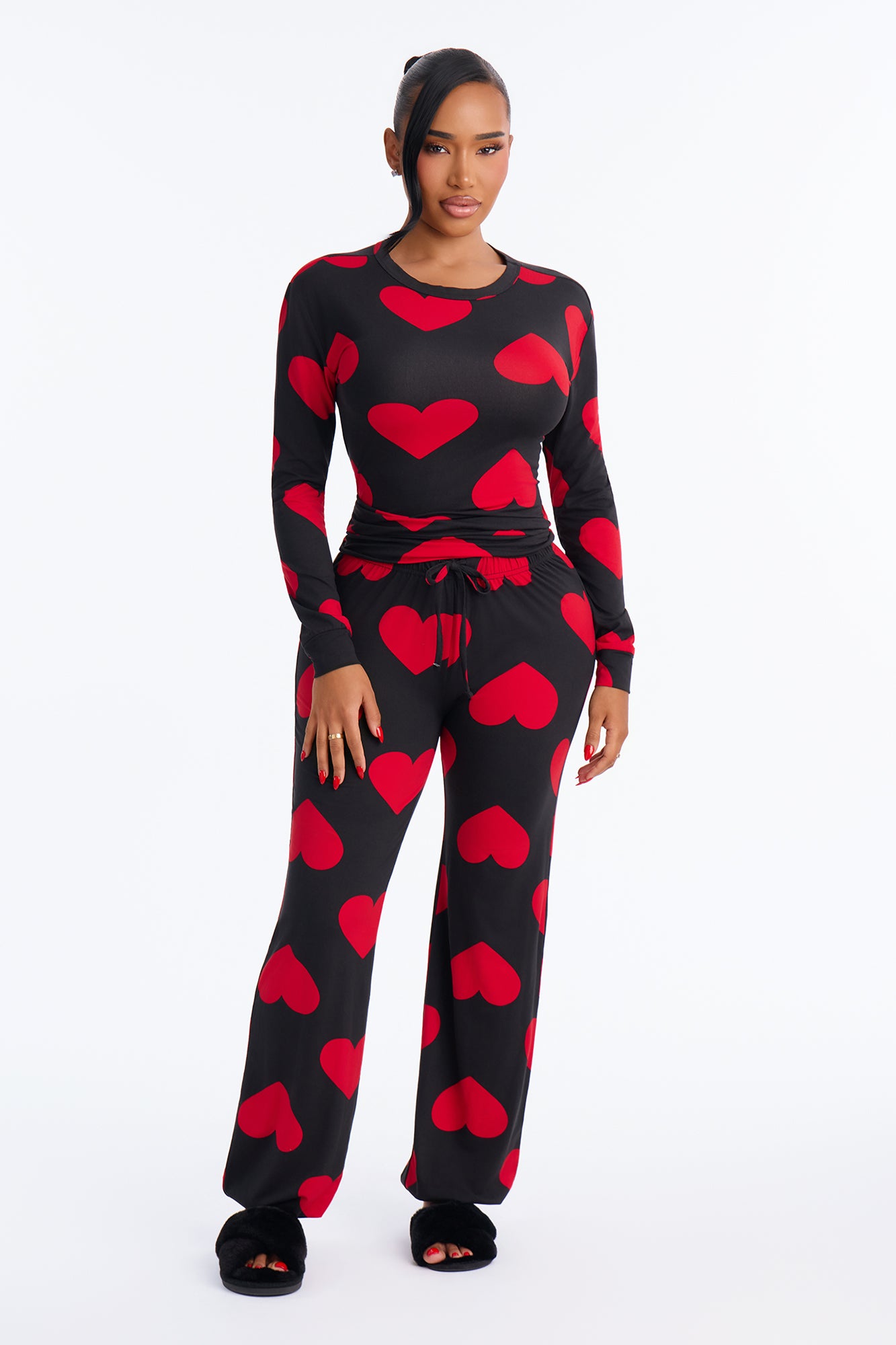 Love Ya Jogger PJ Pant Set - Black/combo