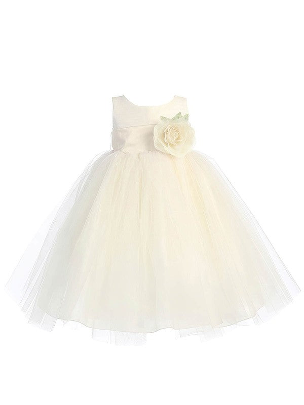 Fabulous Scoop Neck Sleeveless Tulle Ball Gown Flower Girl Dresses with Sash