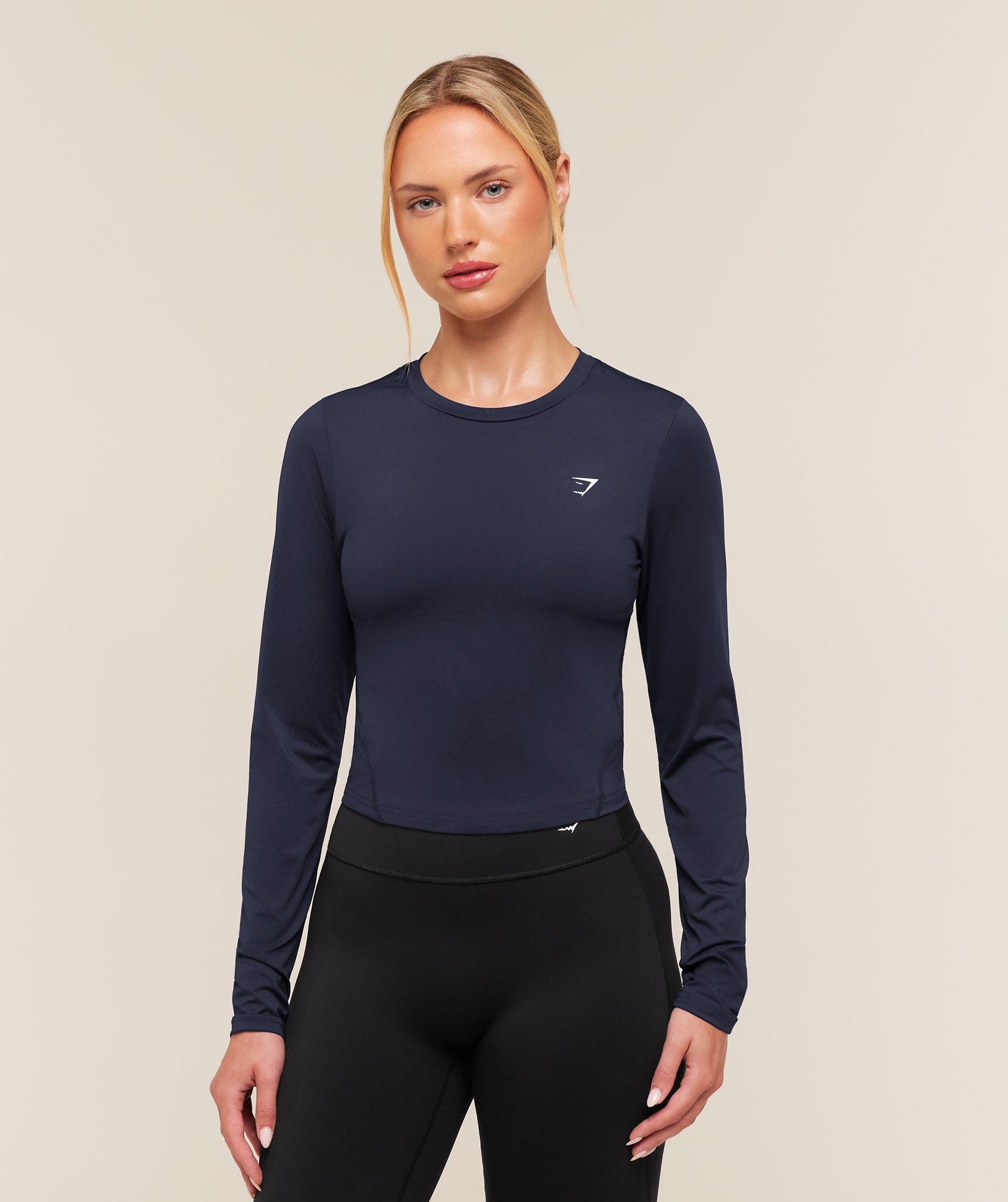 Gymshark Training Midi Long Sleeve Top - Heavy Blue