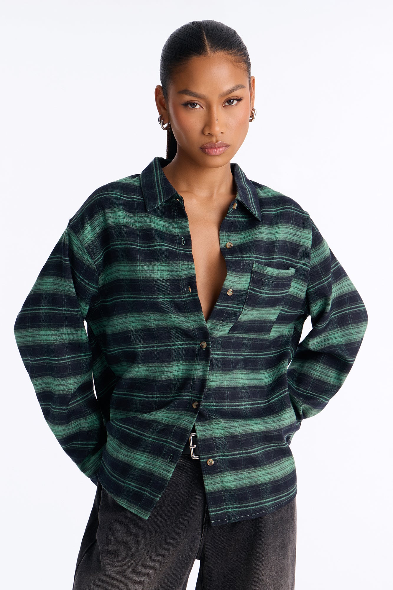 Dylan Plaid Shirt - Green/combo