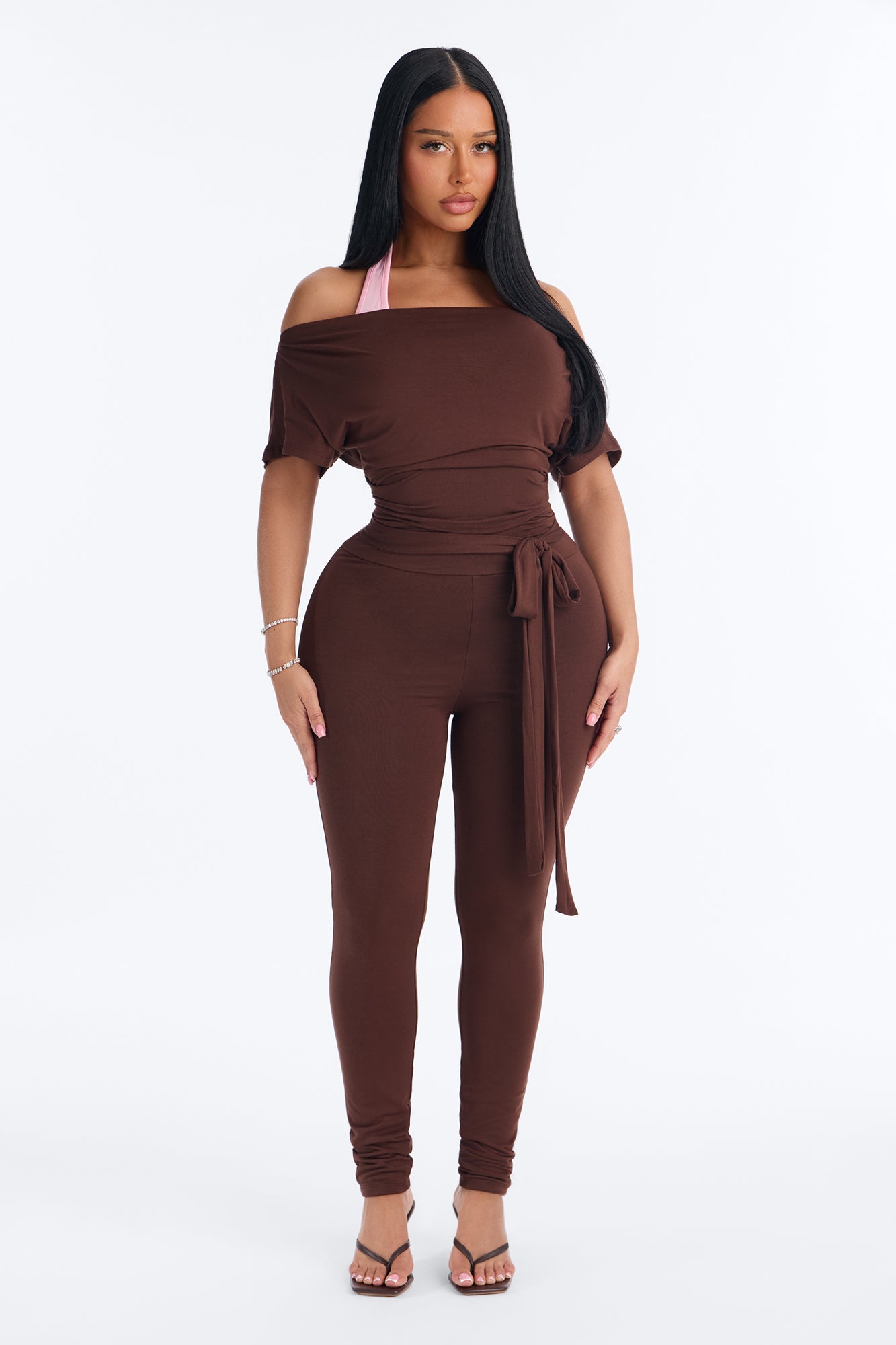 Say You'll Stay Layered Jumpsuit - Chocolate