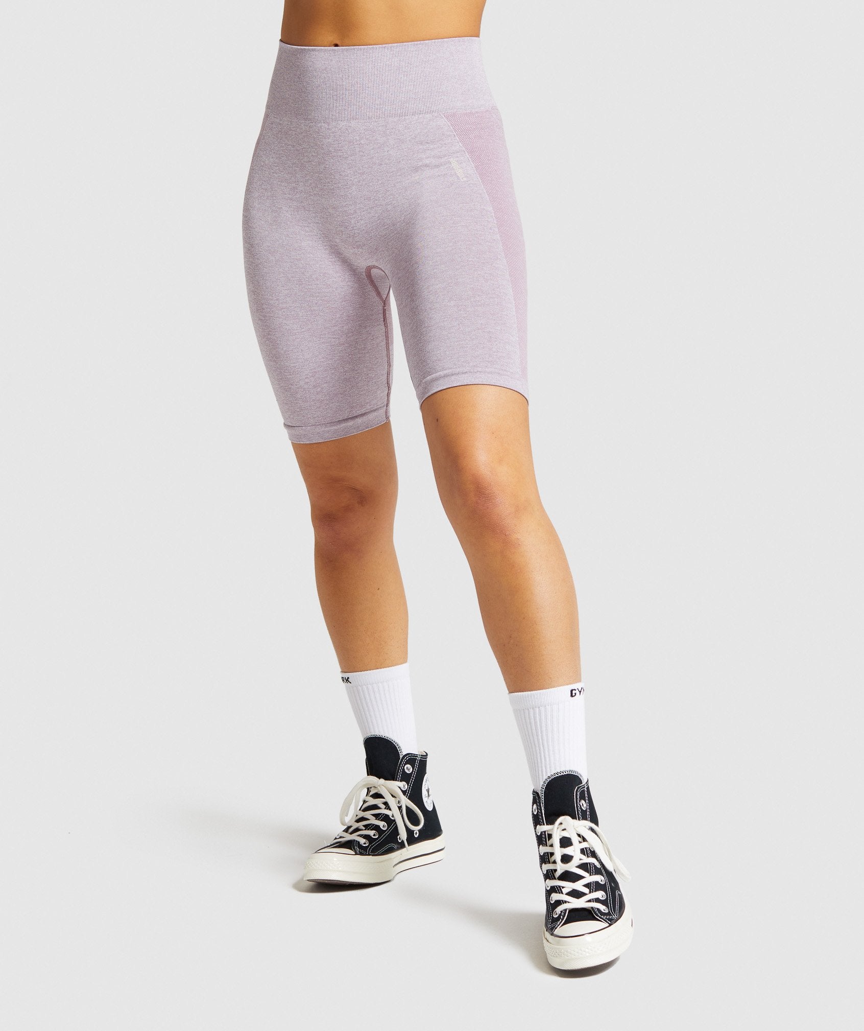 Gymshark Flex Cycling Shorts - Purple Marl/Grey