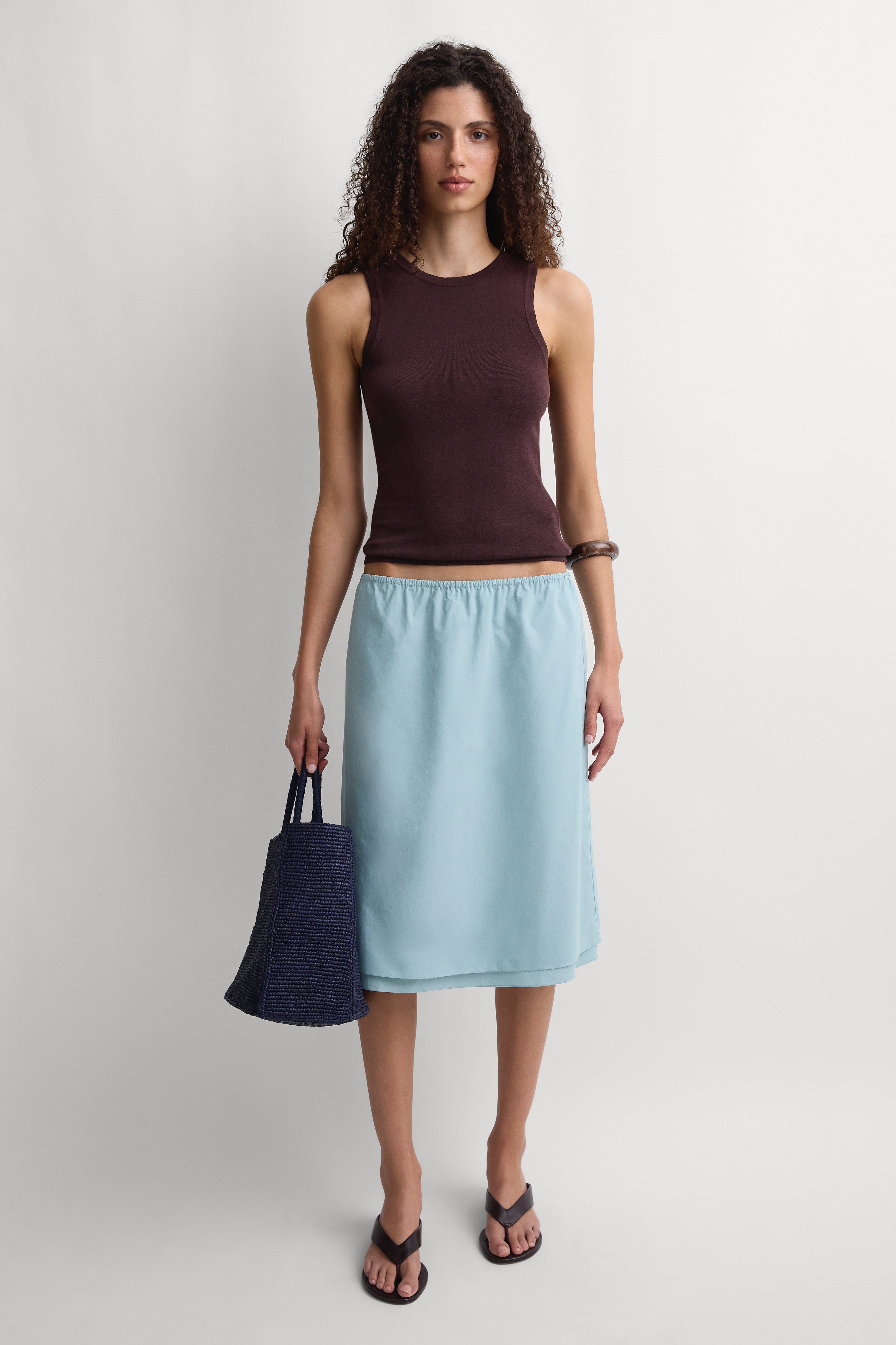 The Knee Skirt Teal