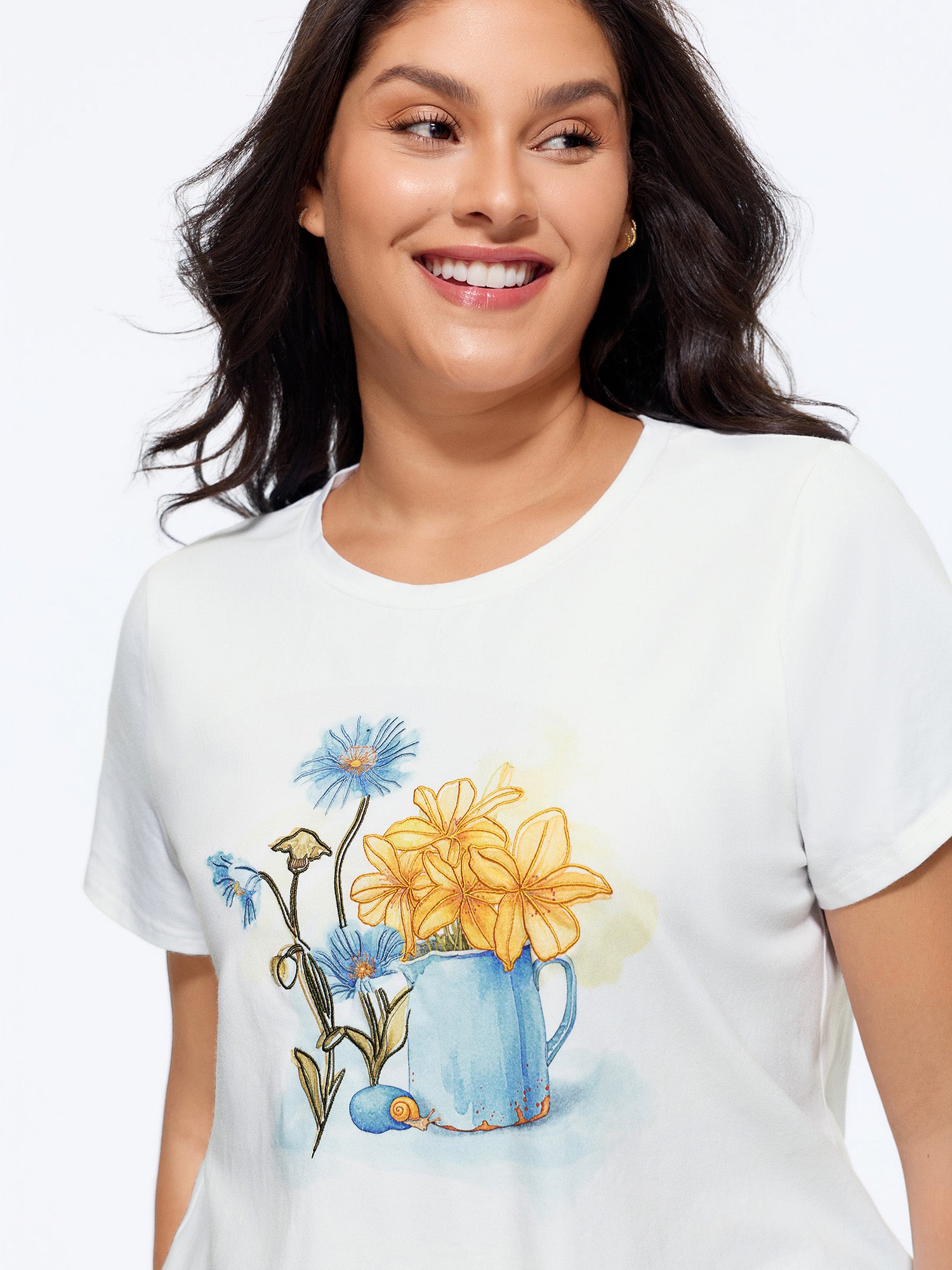 Cotton Sunkissed Embroidered T-Shirt