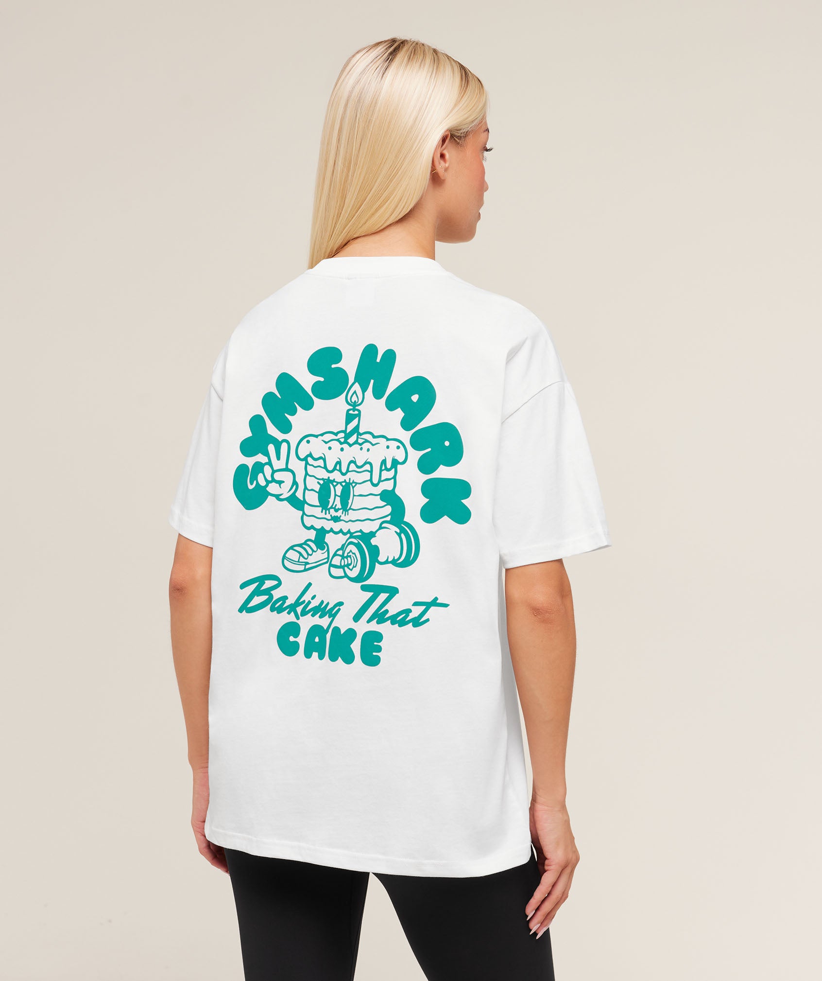 Gymshark Baking That Cake Graphic T-Shirt - Soft White