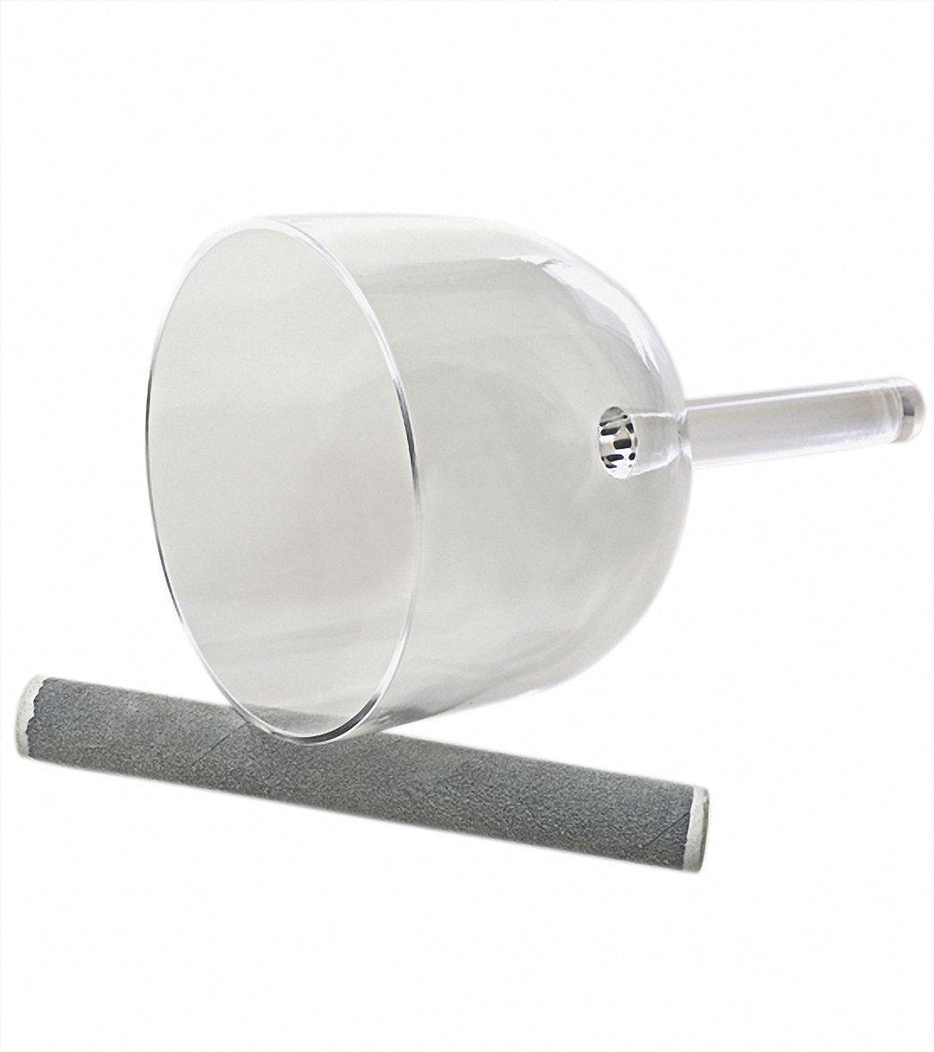 Sacred Space Clear Handle A 3rd Eye Crystal Singing Bowl 6"