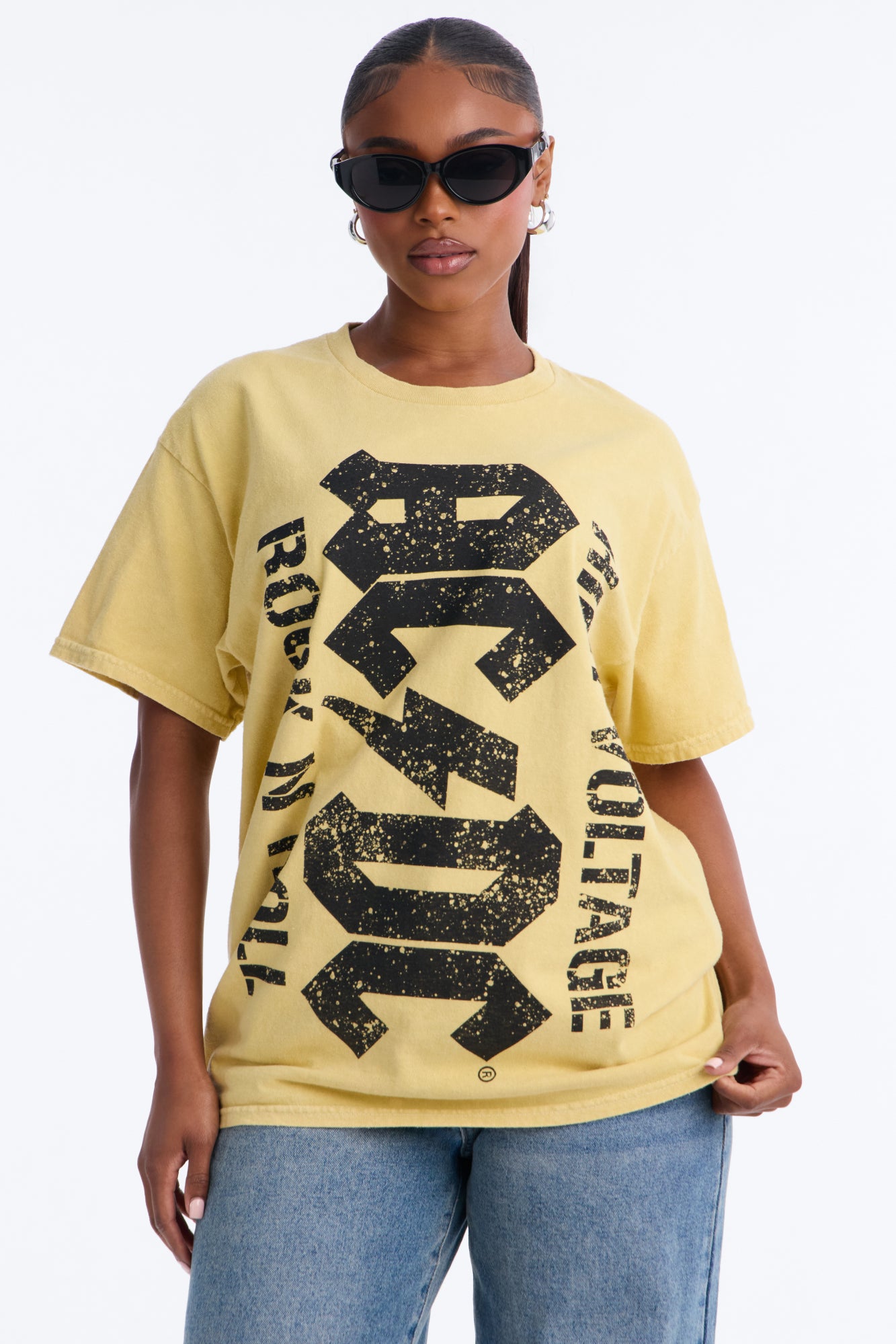 High Voltage ACDC Tshirt - Yellow