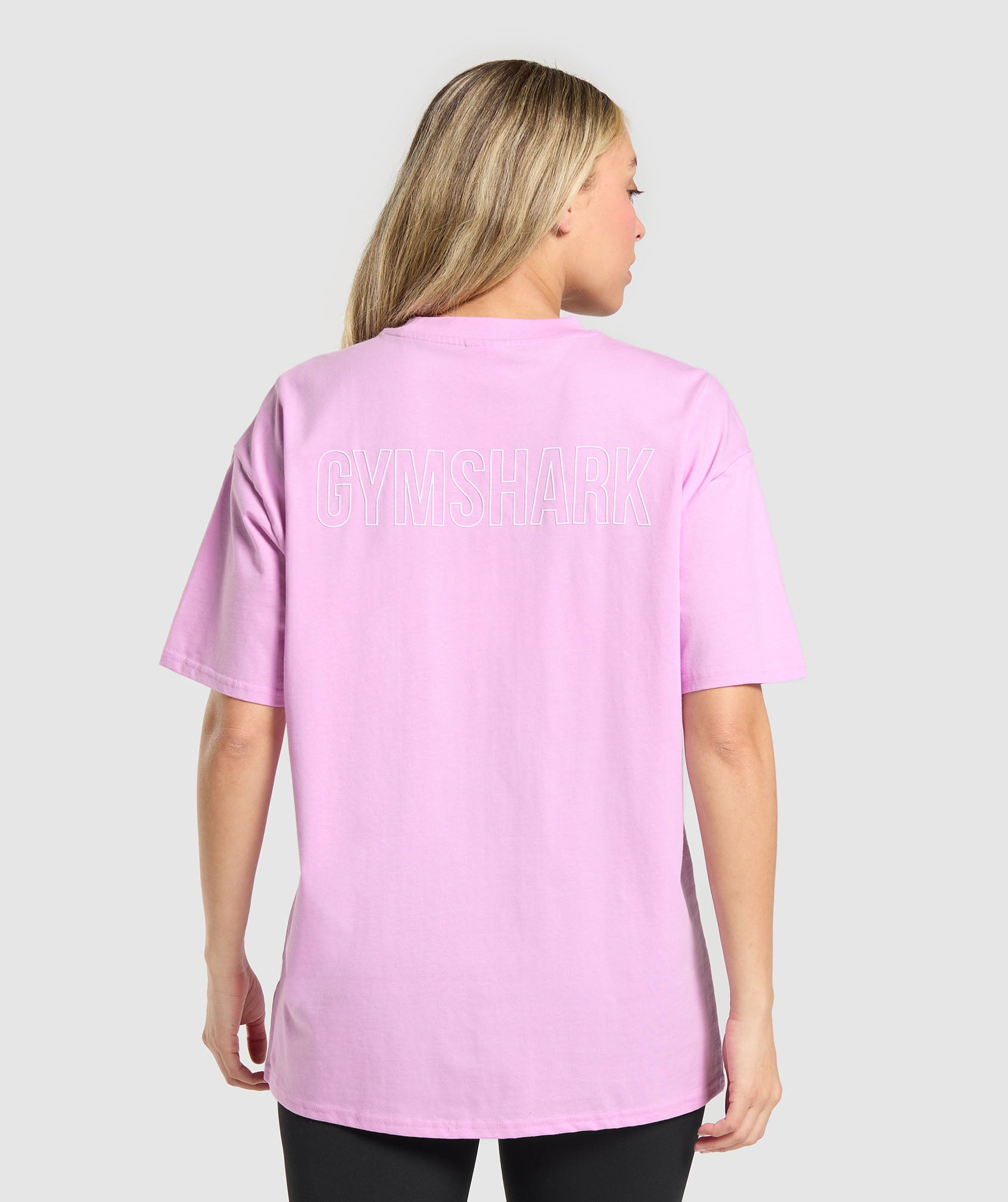Gymshark Trace Graphic Oversized T-Shirt - Sour Pink