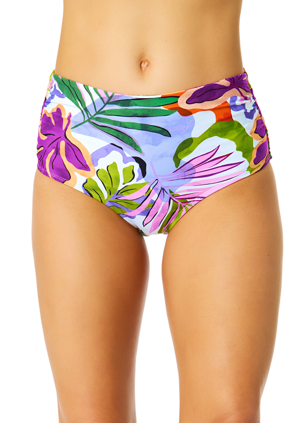 Anne Cole Women's Mod Tropical Convertible Shirred Bikini Bottom