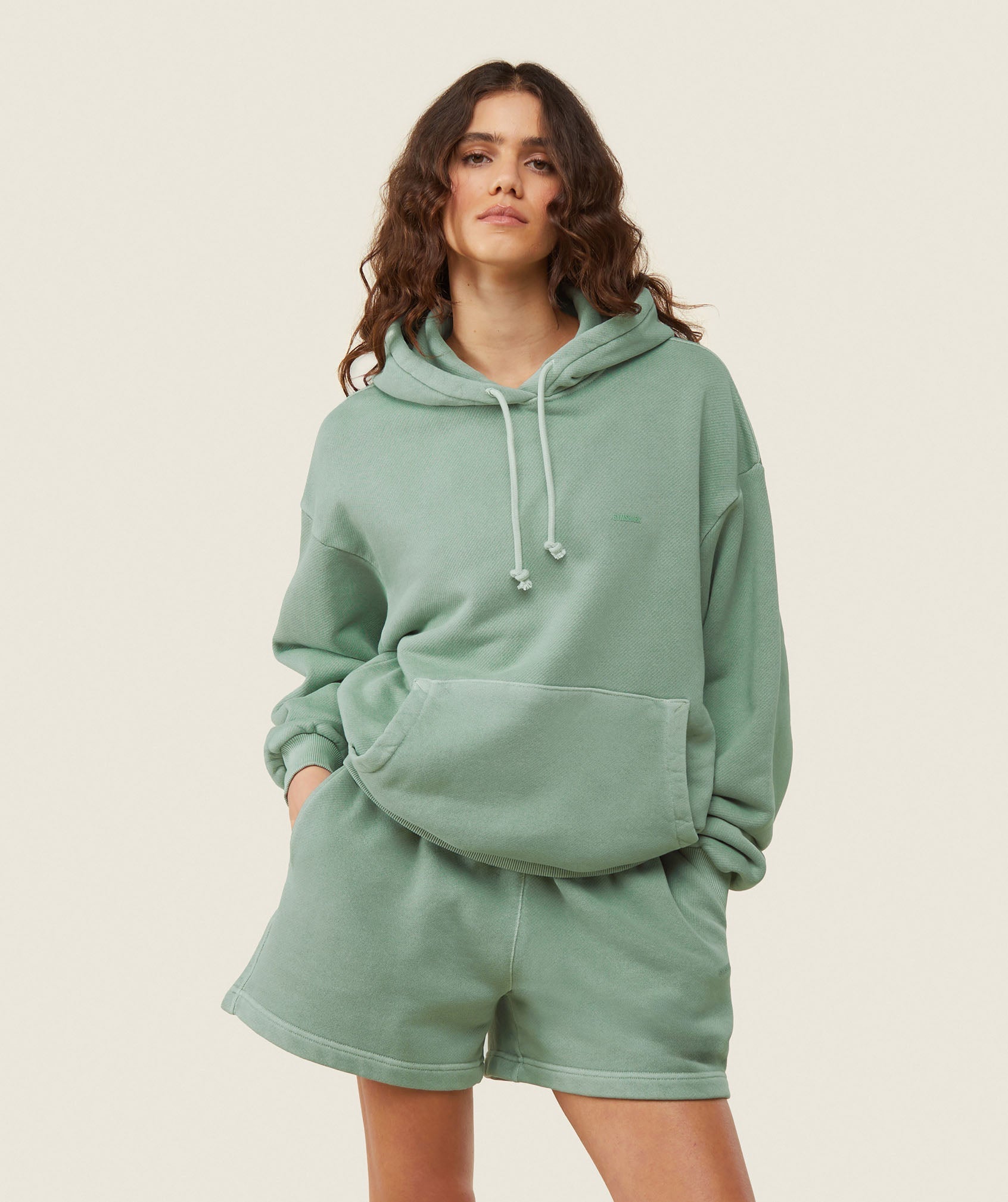 Gymshark Comfort Oversized Hoodie - Dollar Green/Pigment Garment Dye + Wash