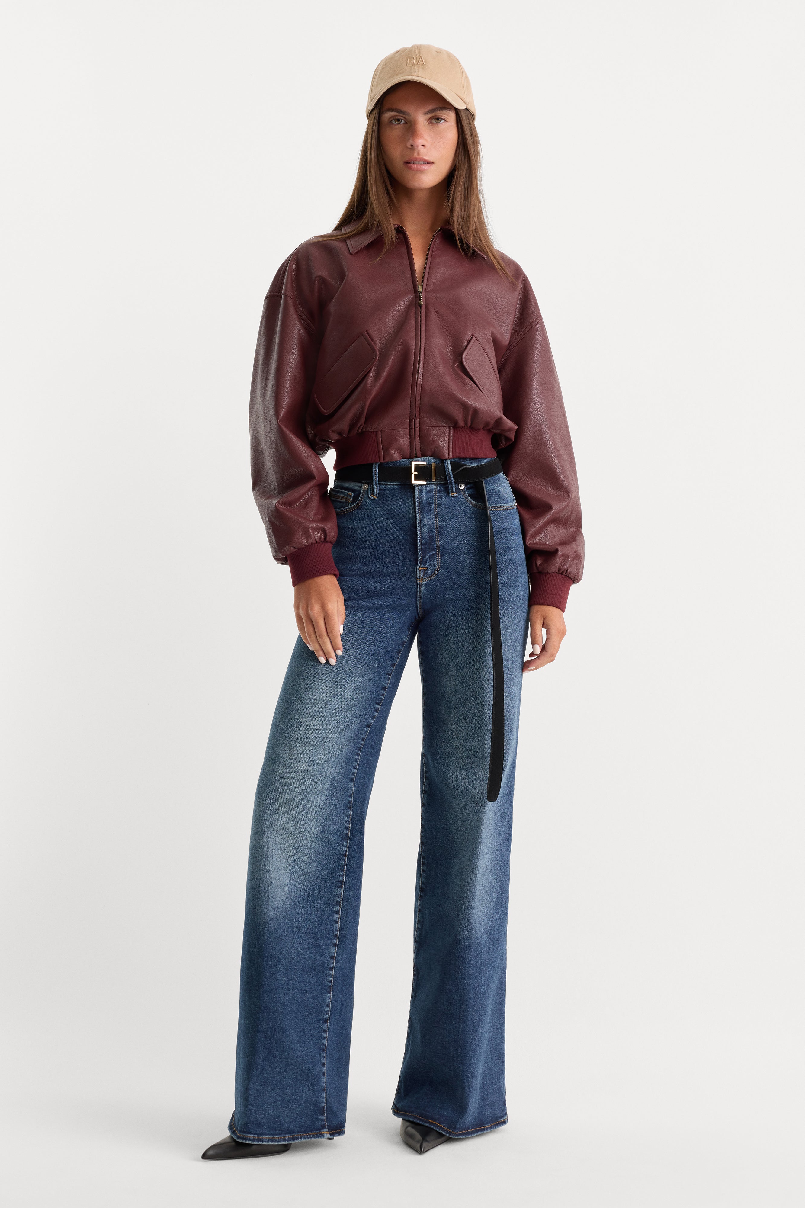 GOOD WAIST PALAZZO JEANS | INDIGO446
