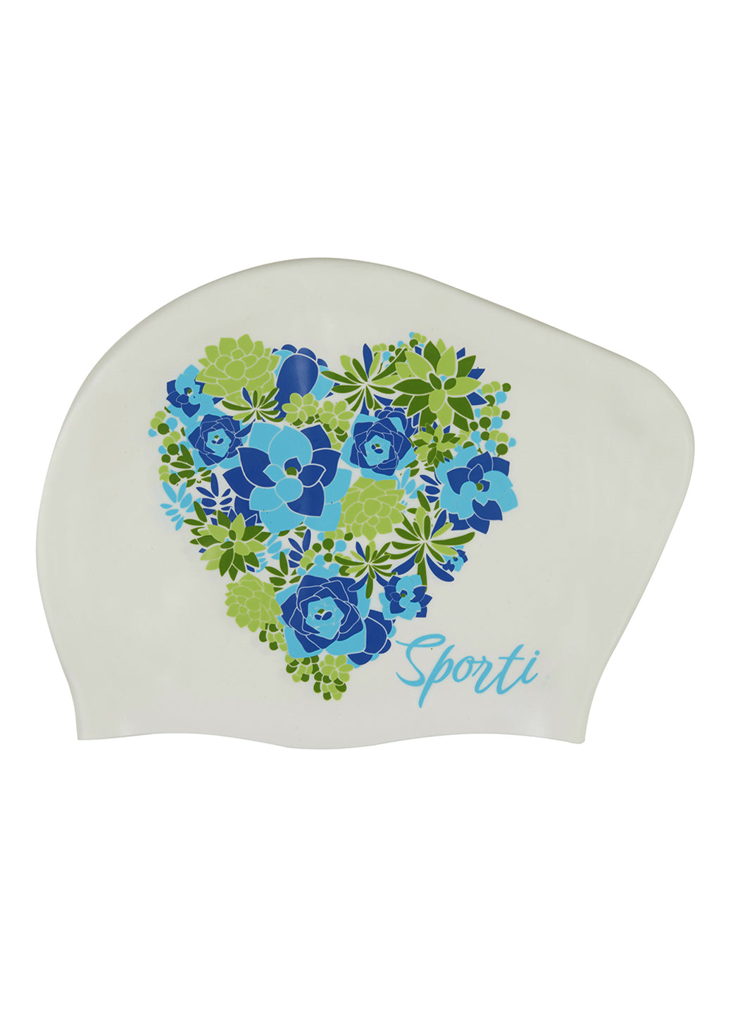 Sporti Oasis Bloom Long Hair Bun Silicone Swim Cap