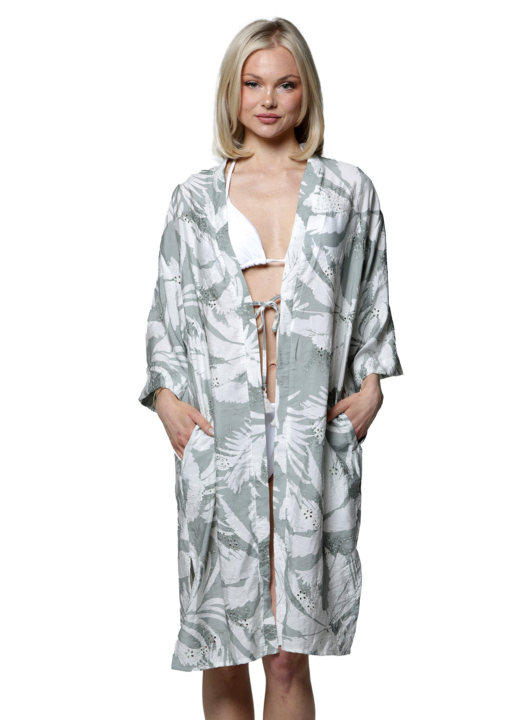 J.Valdi Women's Copacabana Open Front Duster Kimono