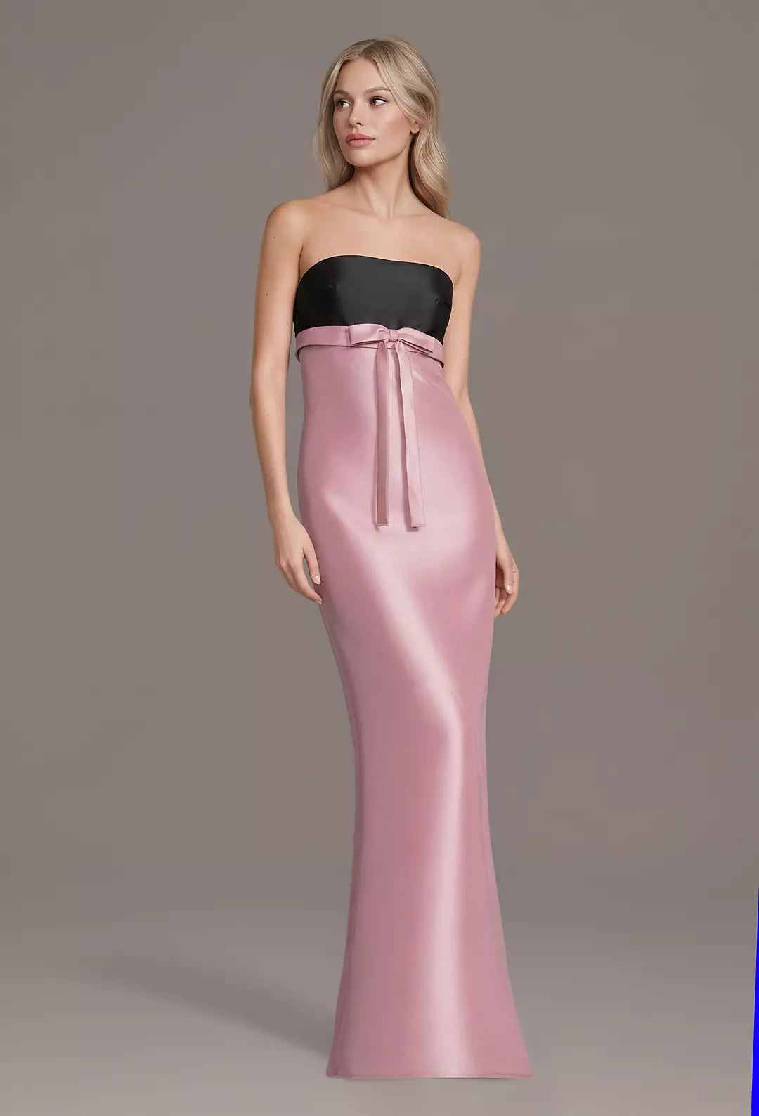 Colorblock Sheath Dress with Mikado Bow