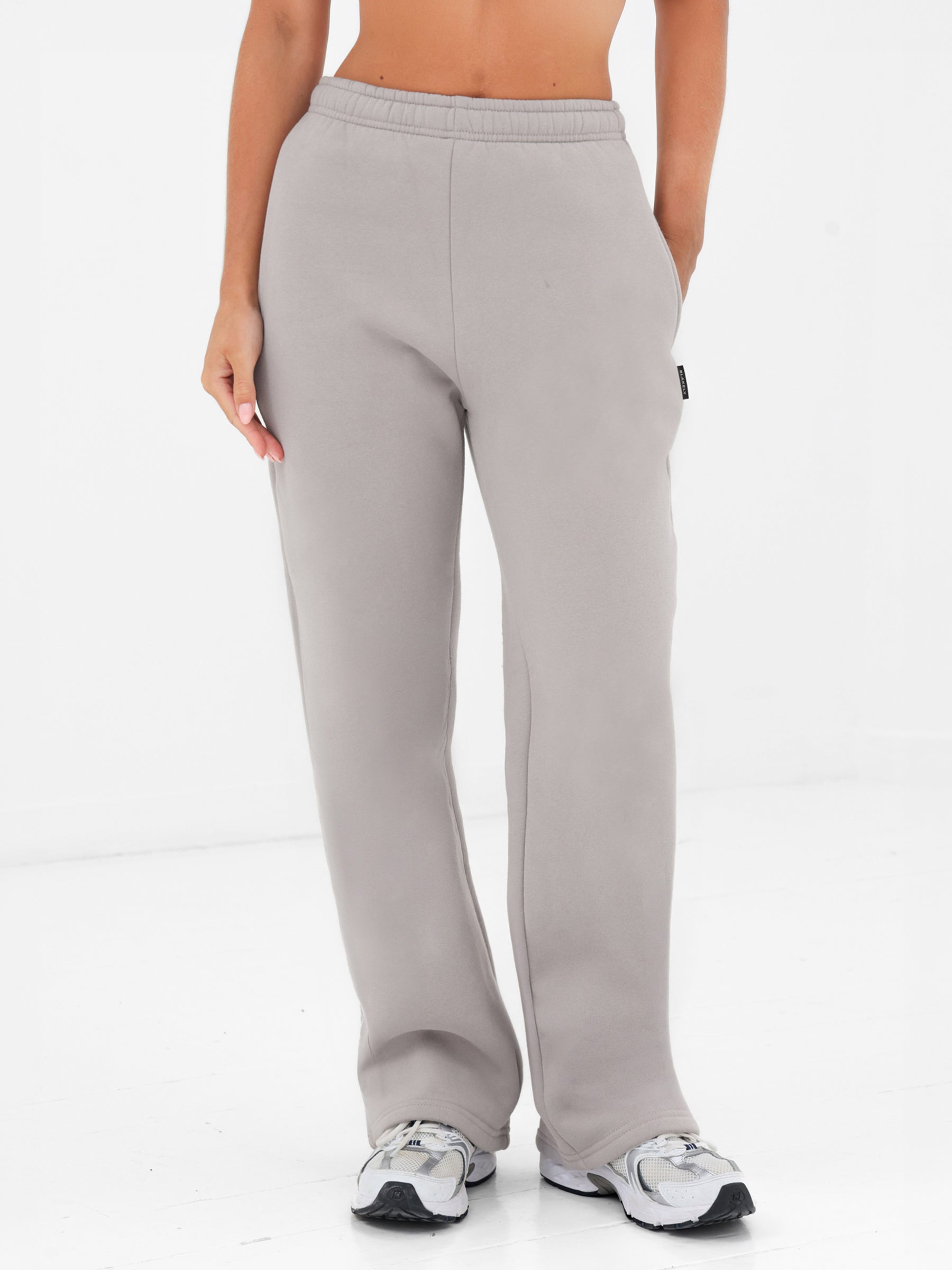 Isabel Wide Leg Sweatpants - Cloud Grey