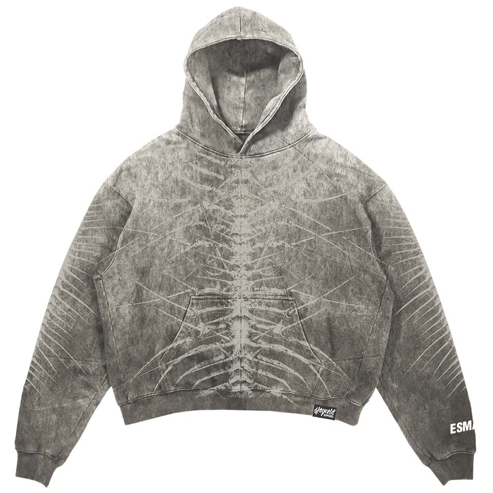 Lineage Of Dusk - Heavy Oversized Hoodie (Sand Grunge) 400GSM