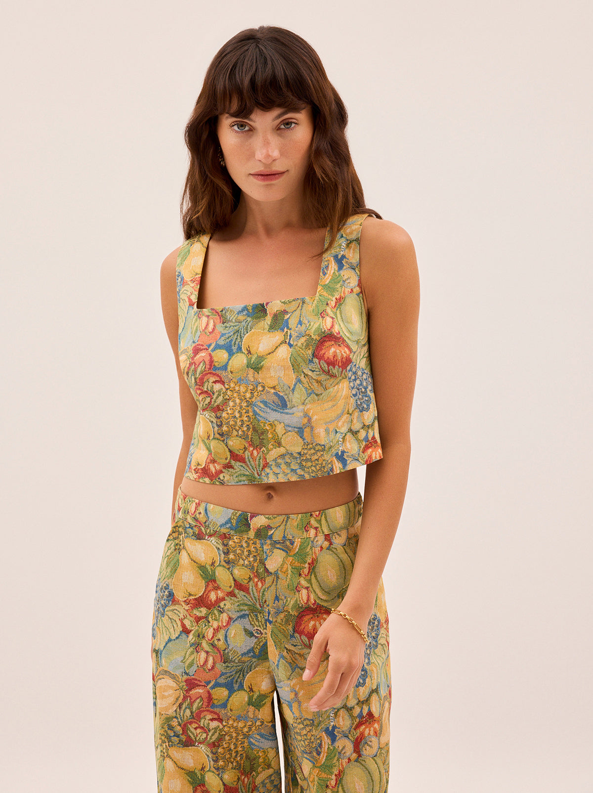 Maeve Fruit Print Top