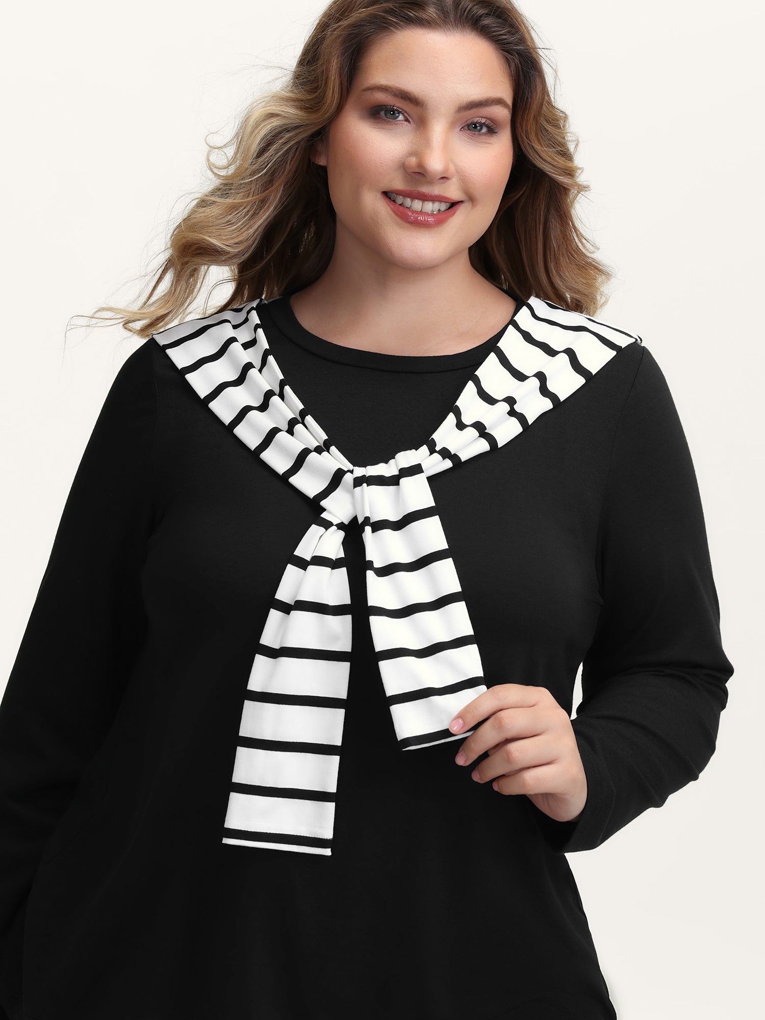2-in-1 Striped Color Contrast T-Shirt