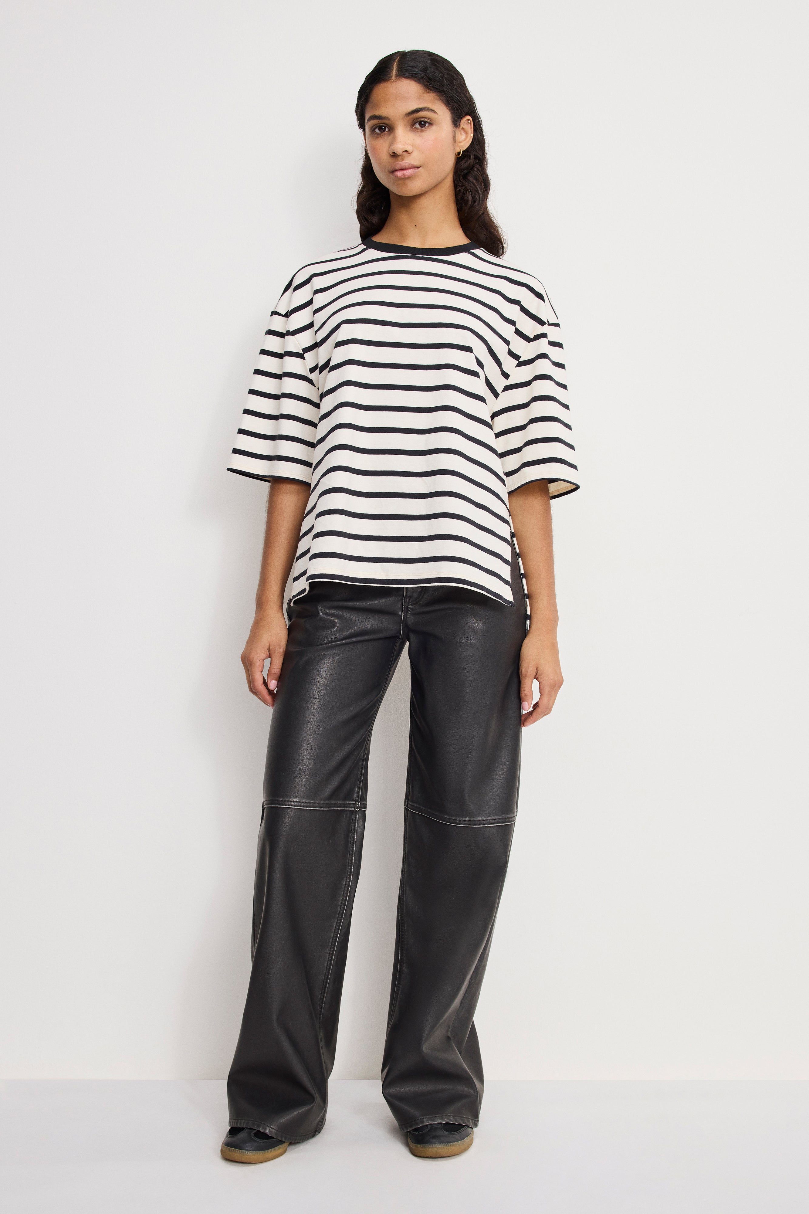 GOOD SKATE FAUX LEATHER PANTS | BLACK001
