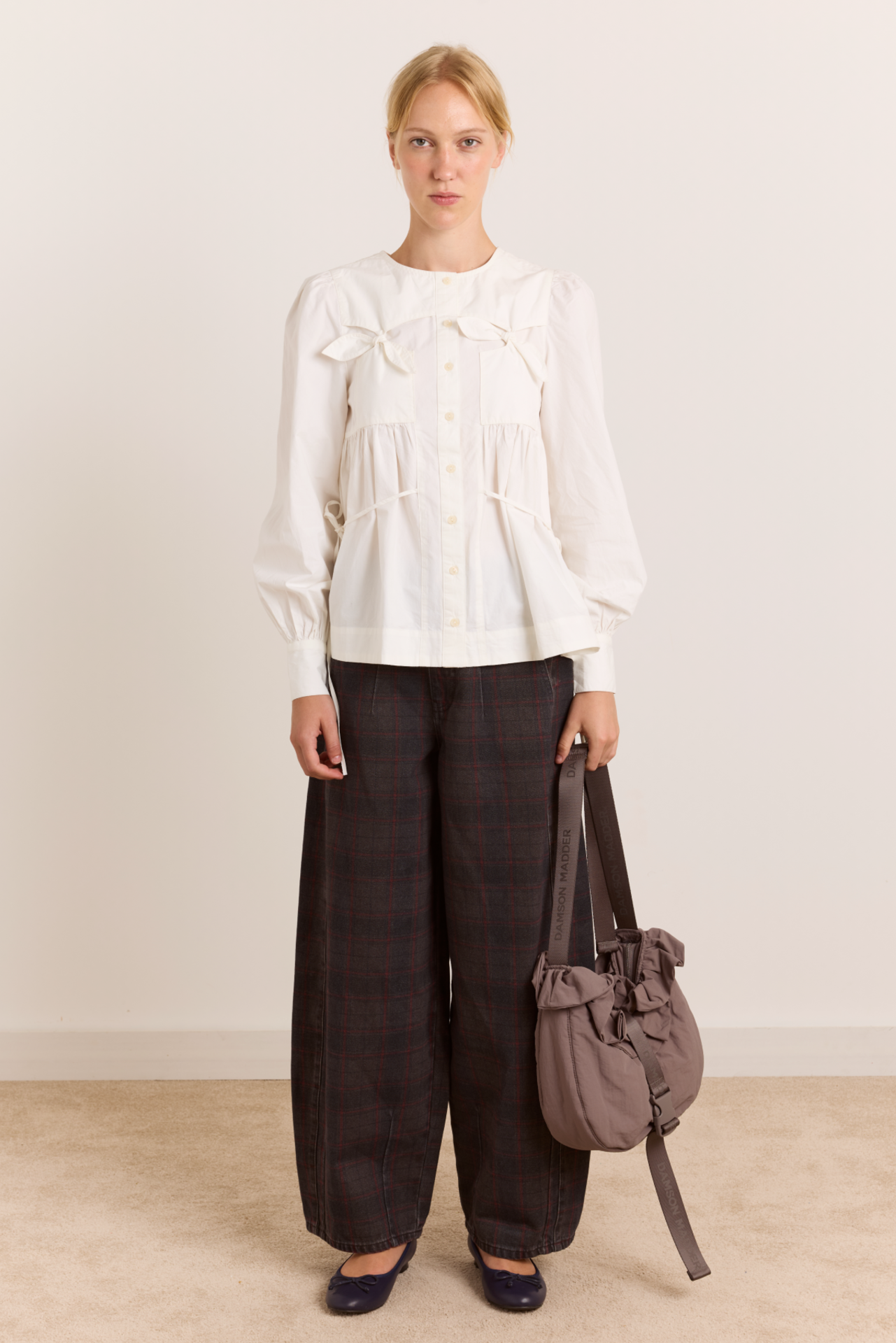Lettie Bow Detail Blouse - White