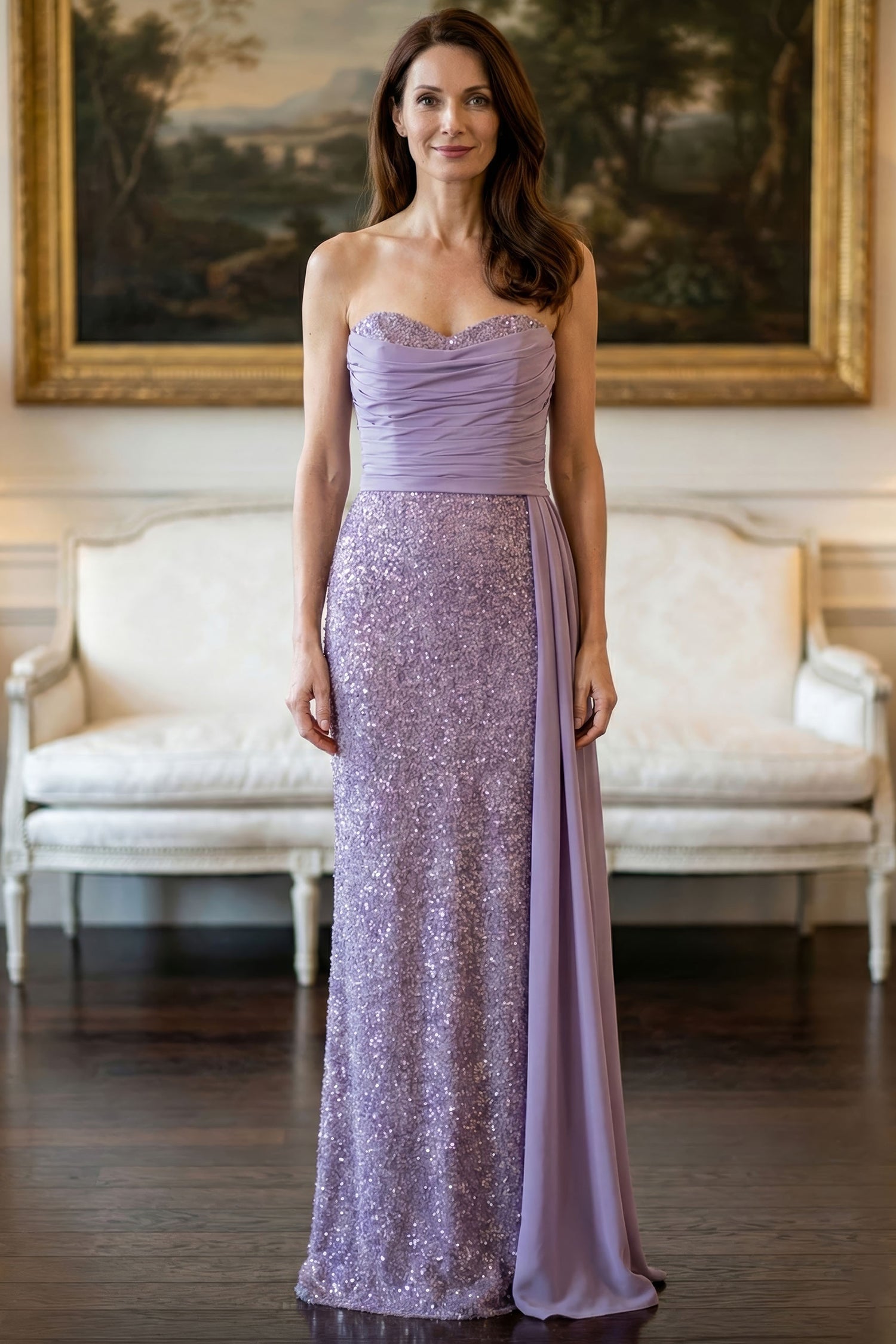 MGNY By Mori Lee 2070057 - Sequin Embellished Sheath Evening Gown