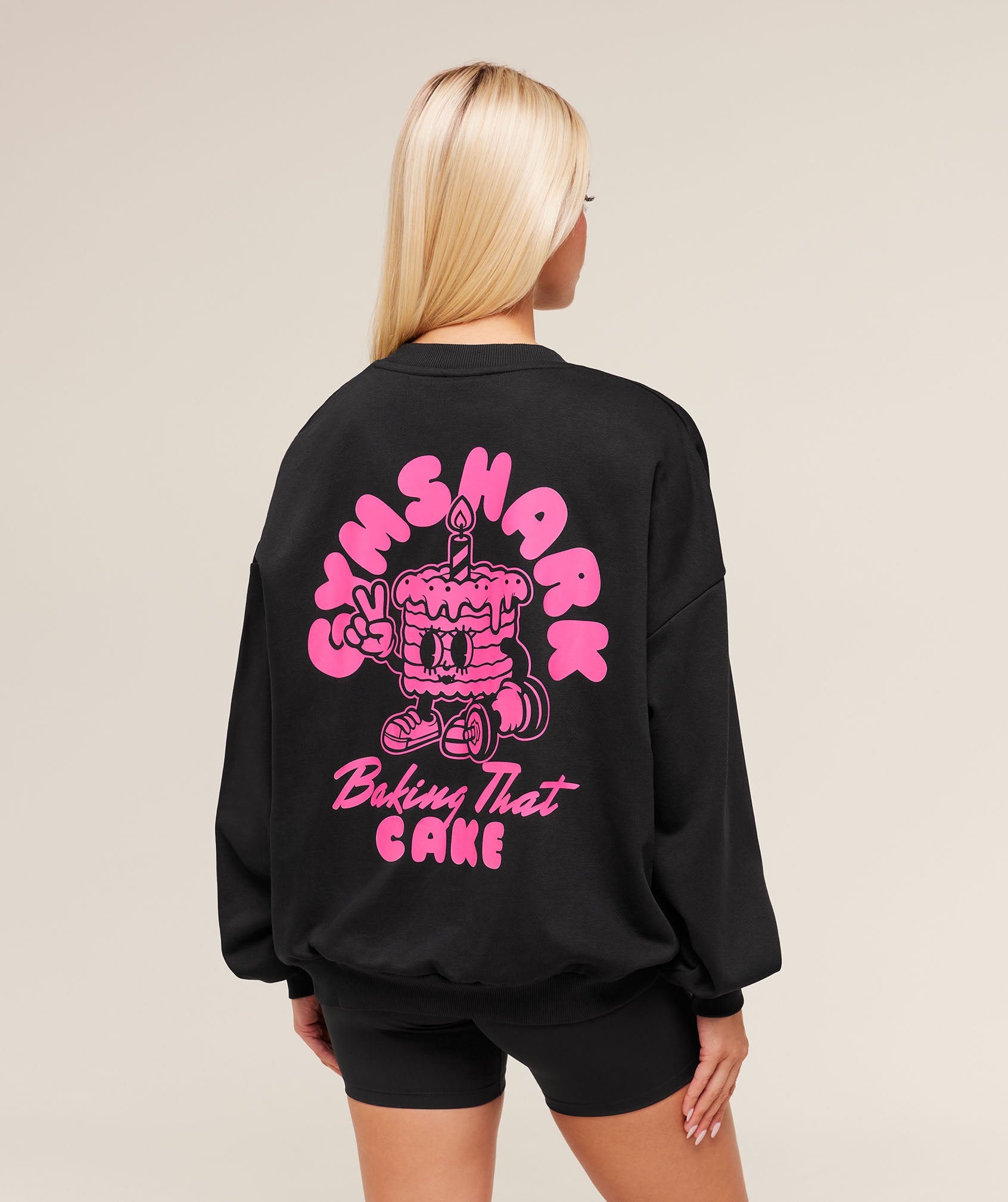Gymshark Baking That Cake Graphic Sweatshirt - Black