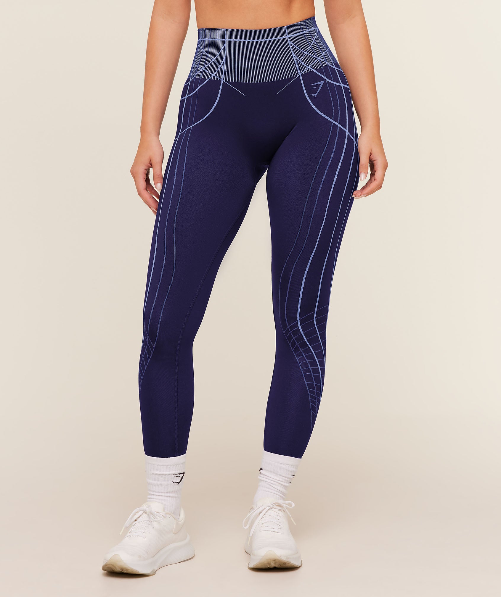 Gymshark Apex Seamless Leggings - Indigo Purple/Chilled Blue