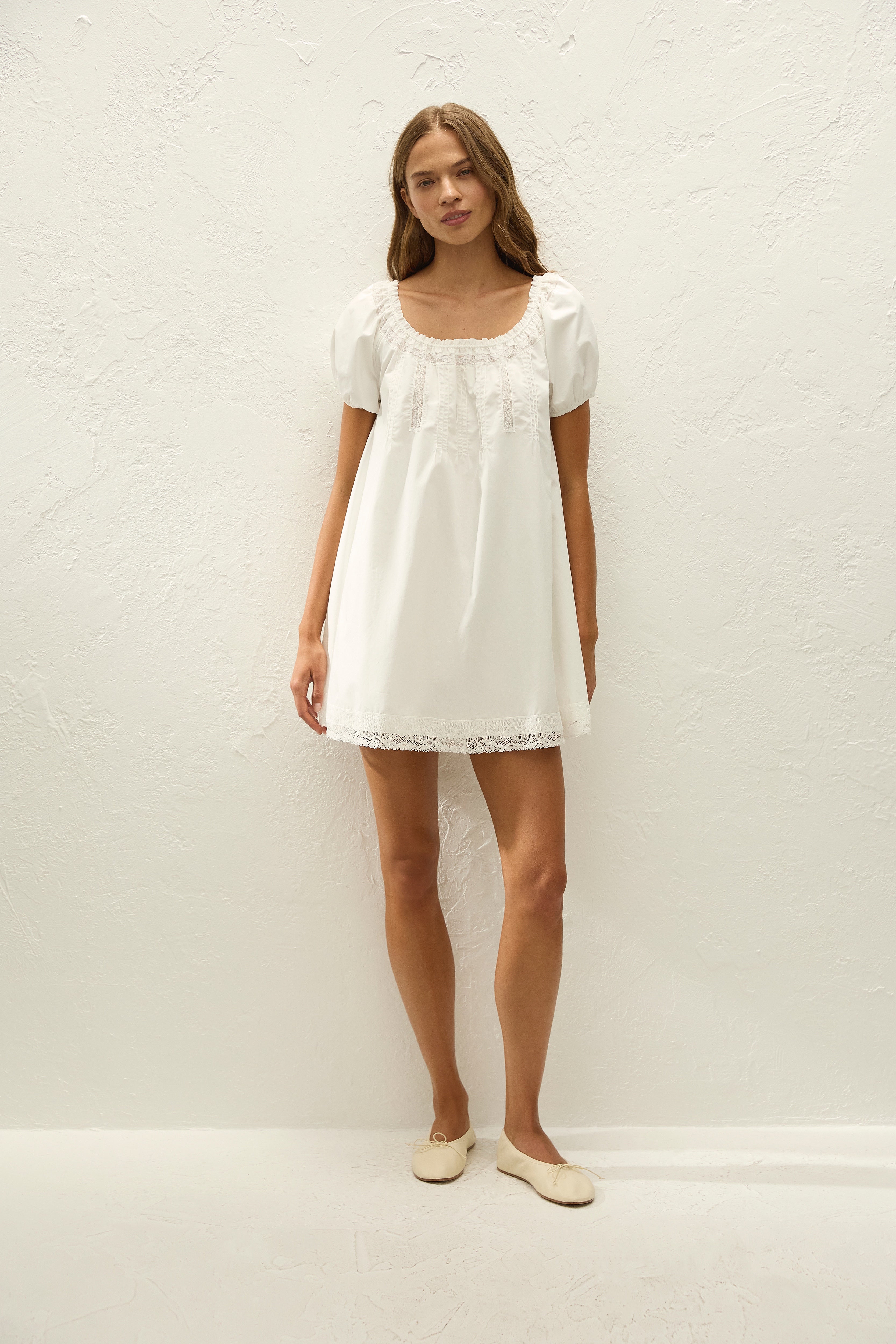 Galle Mini Dress Ixora Lace White