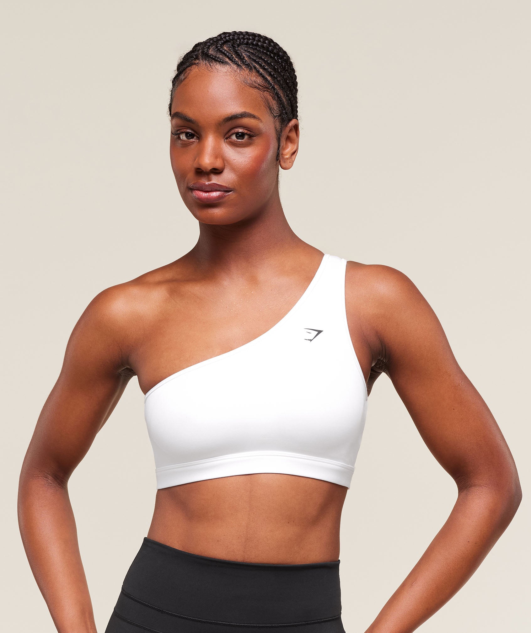 Gymshark Asymmetric Sports Bra - White