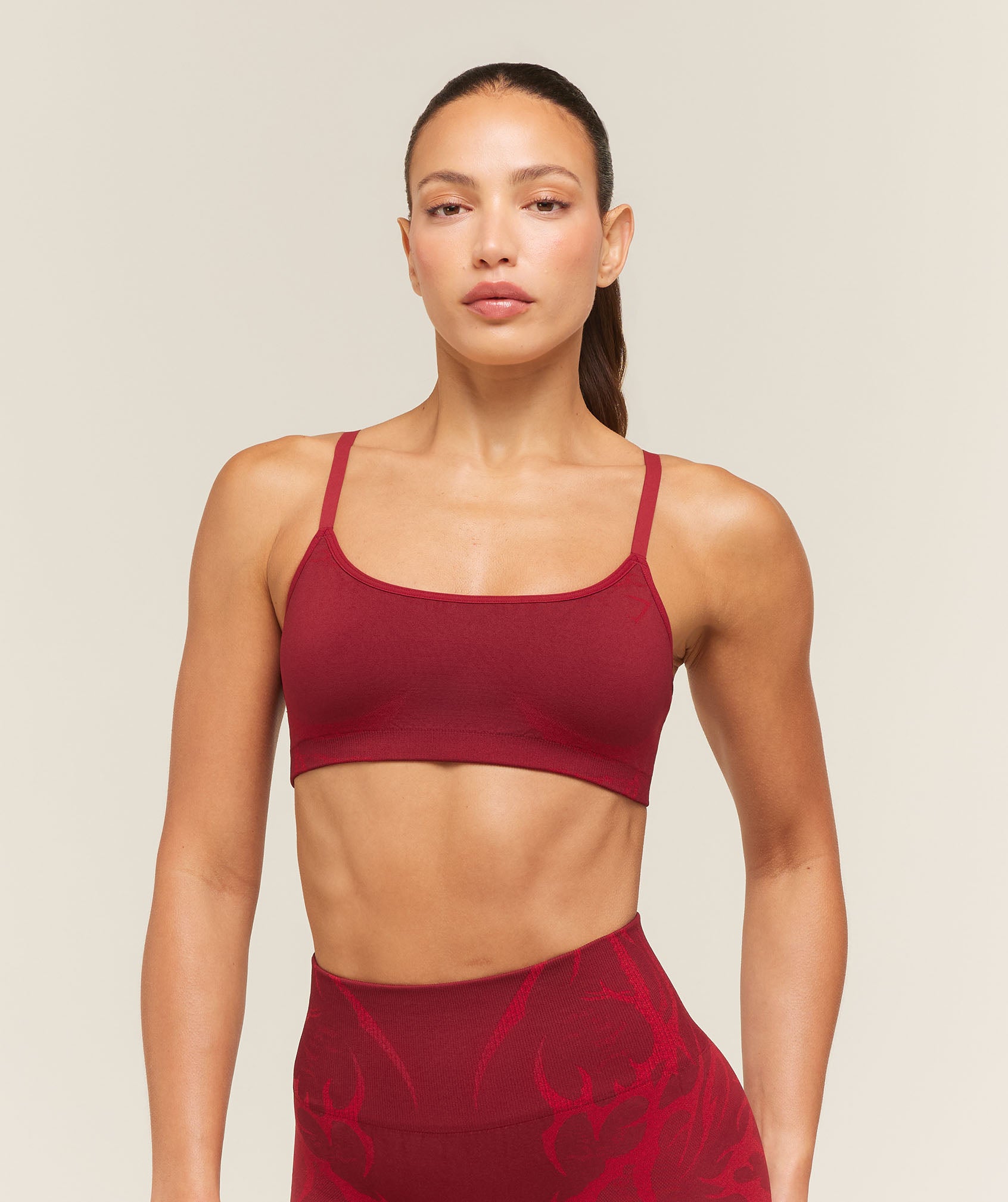Gymshark Storm Seamless Sports Bra - Sets Red/Carmine Red