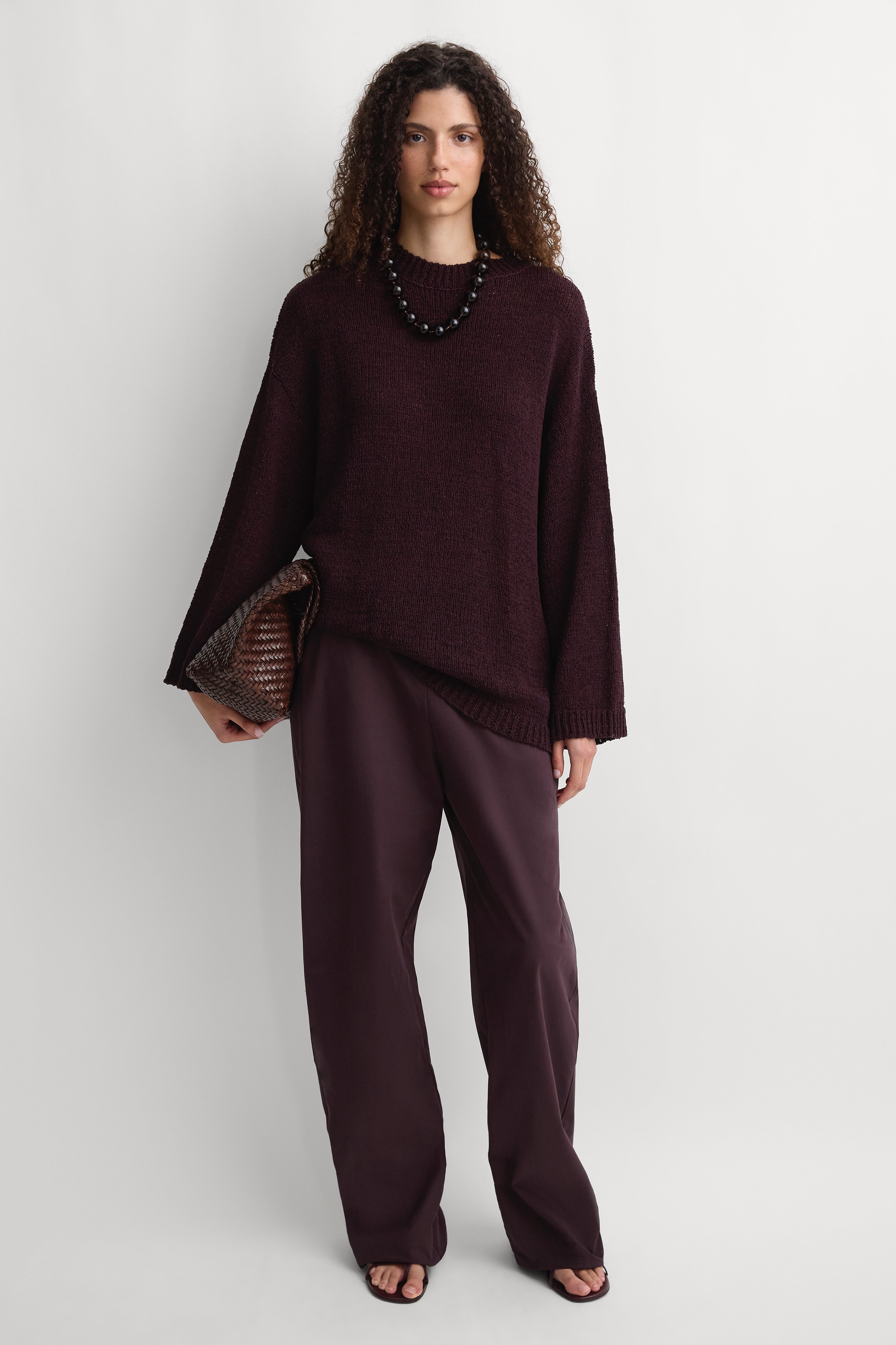 The Fisherman Knit Jumper Prune