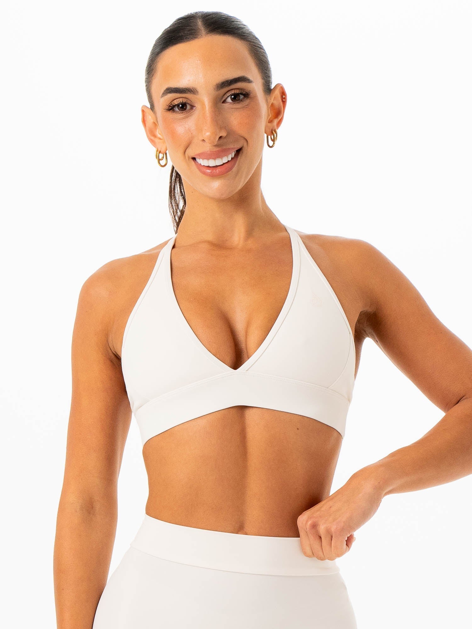 NKD Contrast Halter Bra - Vanilla