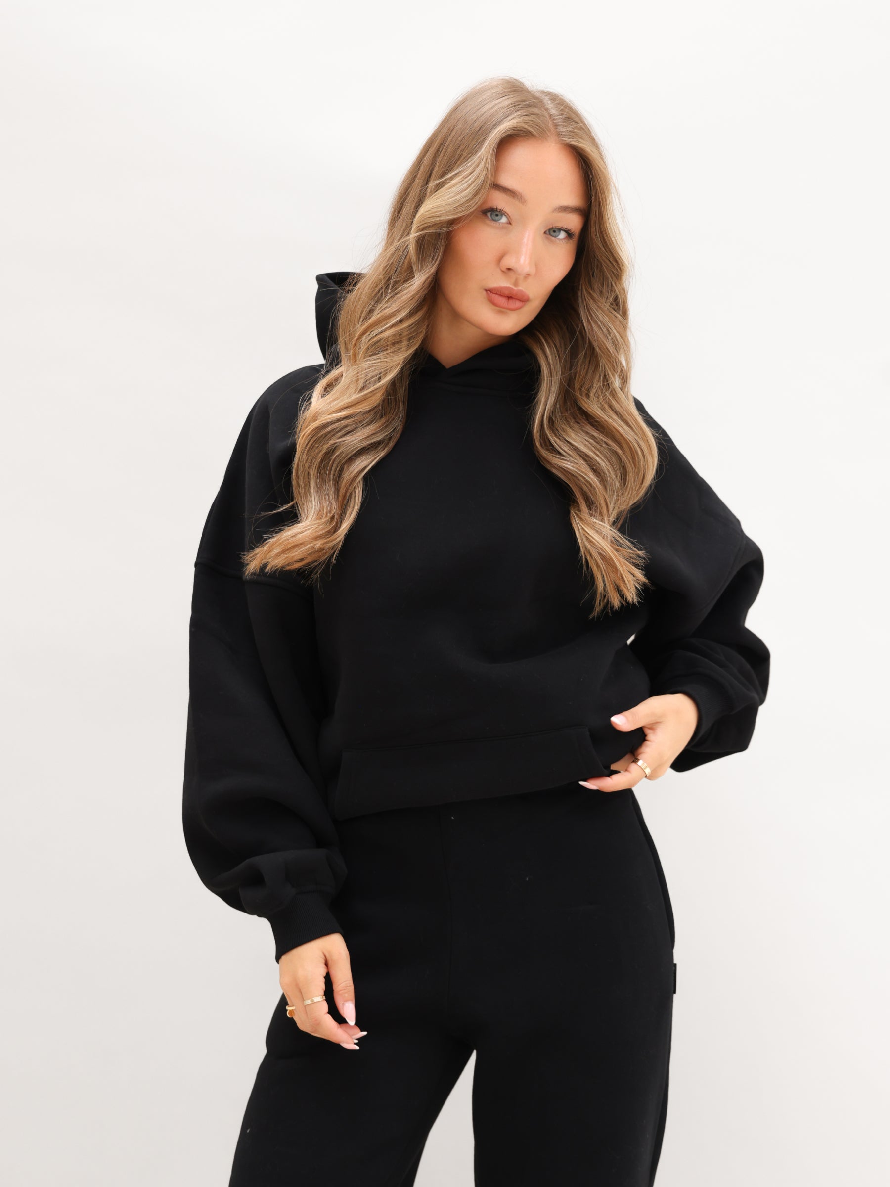 Blakely Basic Oversized Hoodie - Black