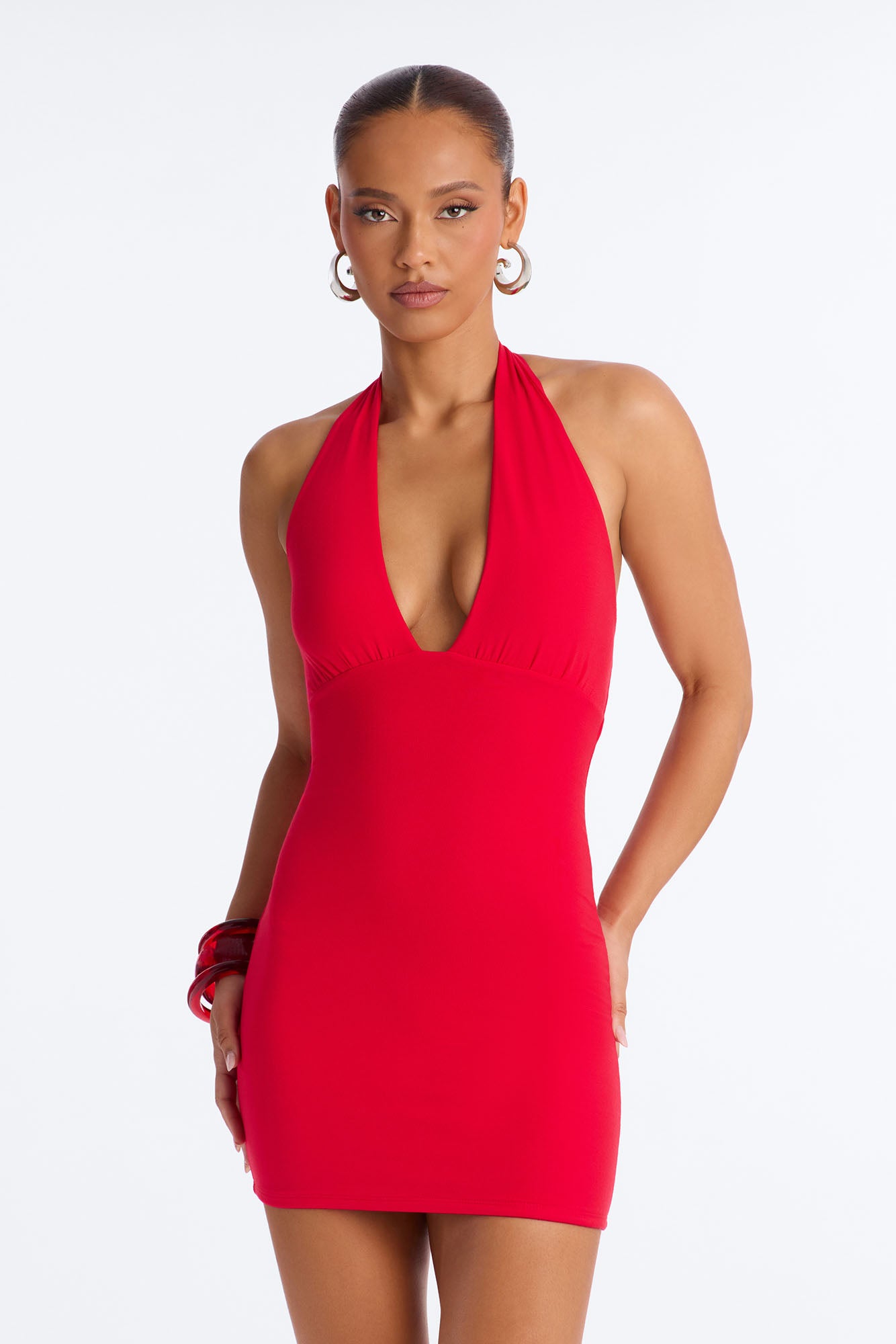 Cassie Premium Modal Mini Dress - Red