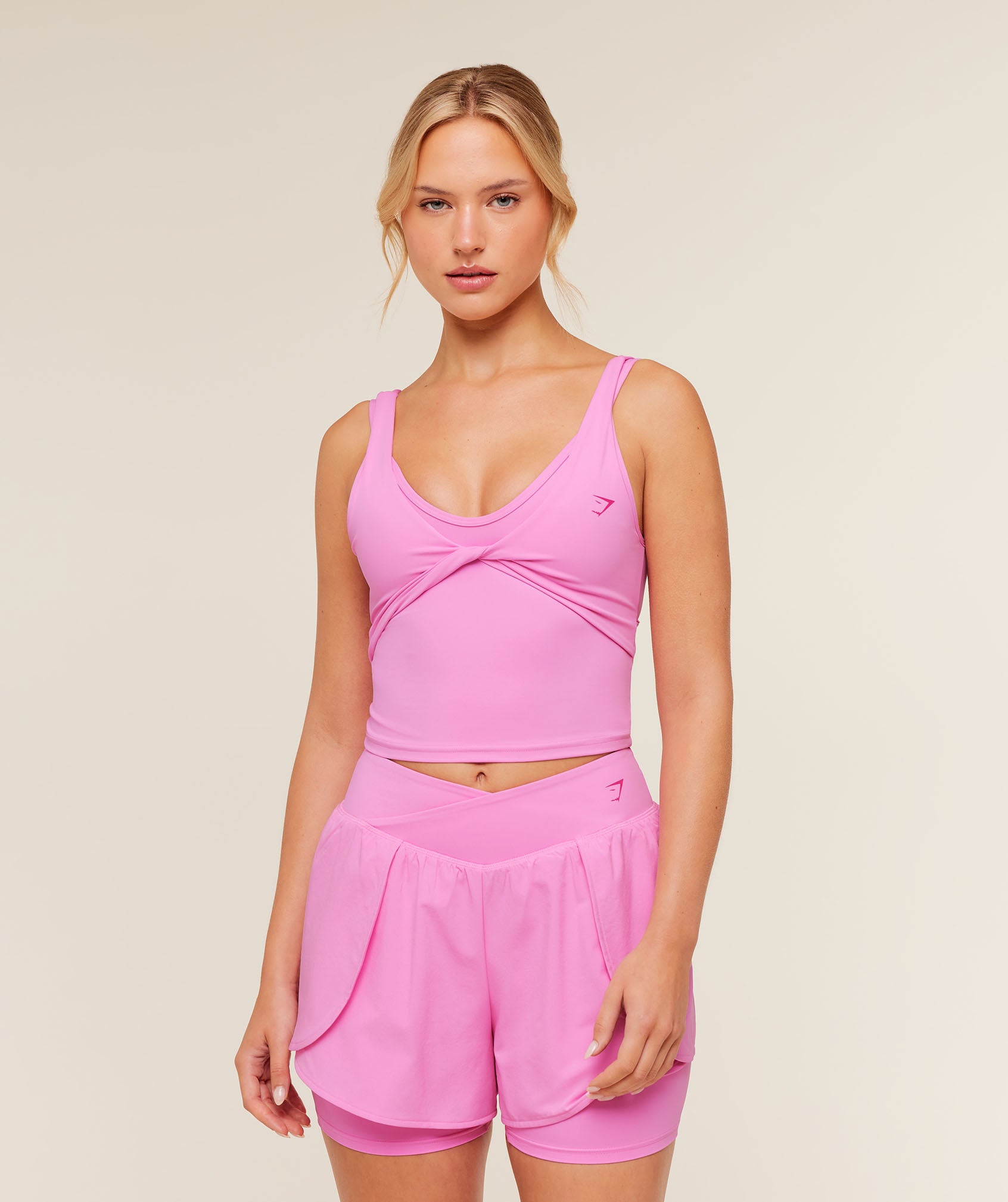 Gymshark Crossover Back Tank - Focus Pink