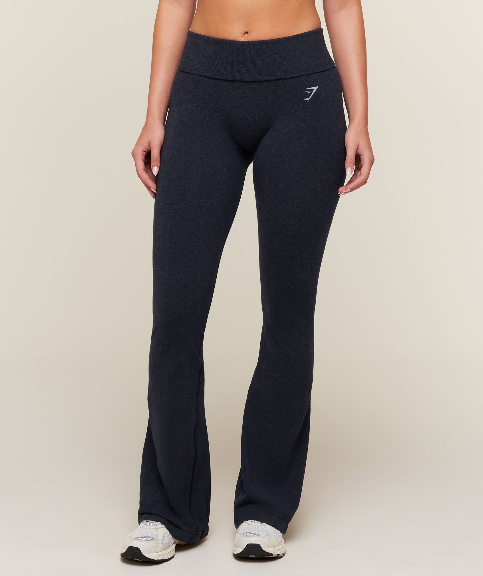Gymshark CottonMove™ Flared Leggings - Deep Blue Marl