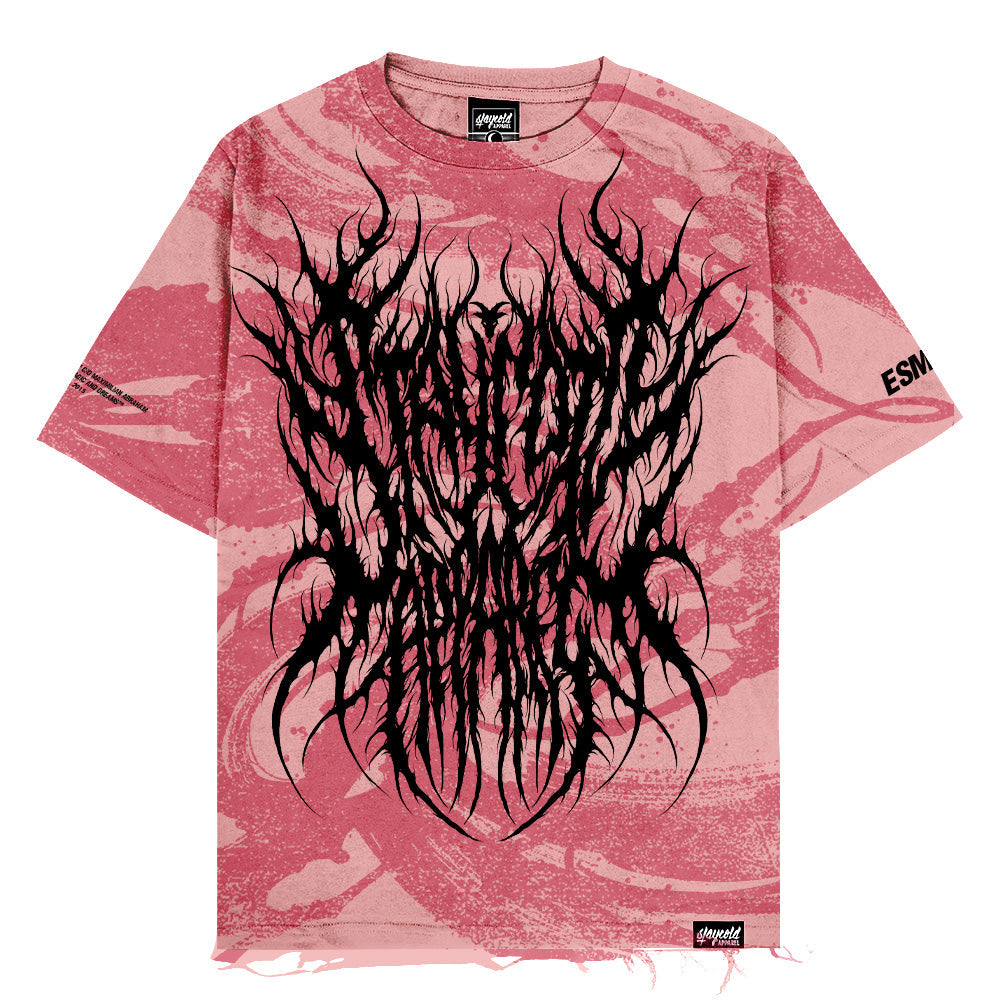 Inkfall (Pink) - Oversized T-Shirt (200GSM)