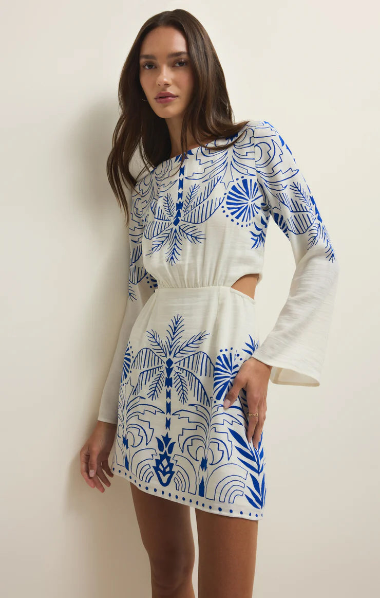 Z Supply Tahina Palm Mini Dress